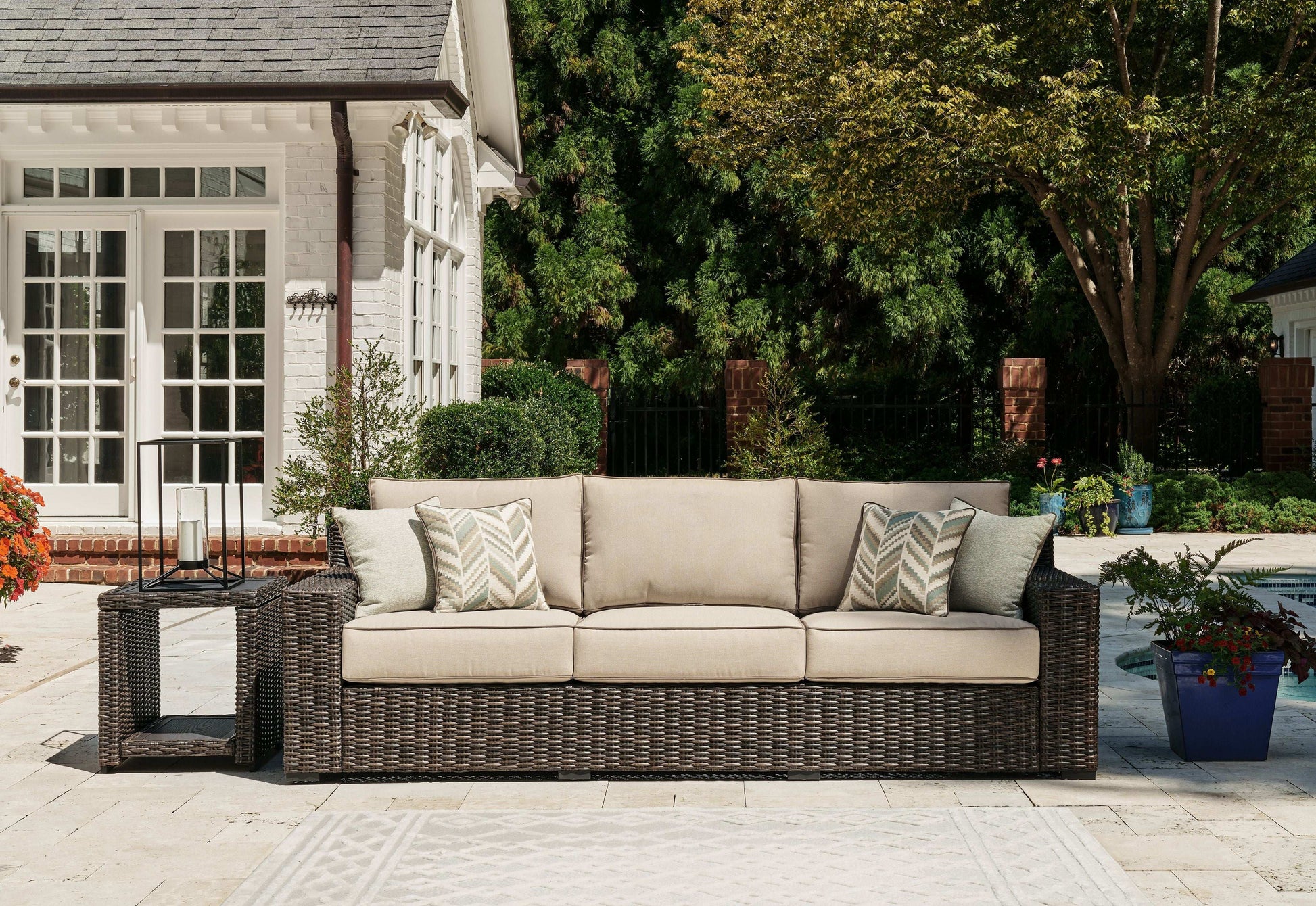 Coastline Bay - Sofa With Cushion - Brown - Best Buy Furniture