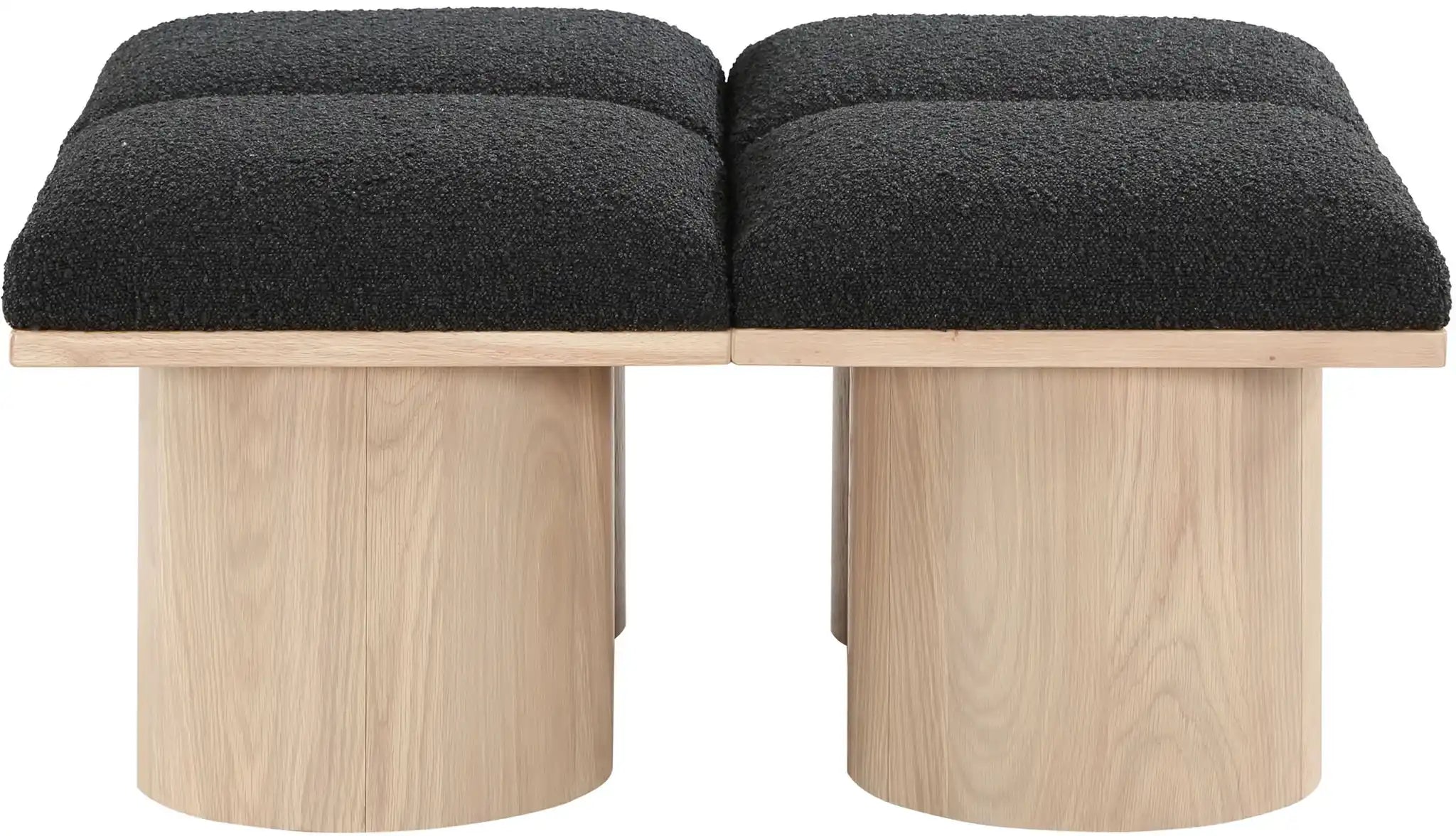 Pavilion - 4 Piece Modular Bench With Natural Base