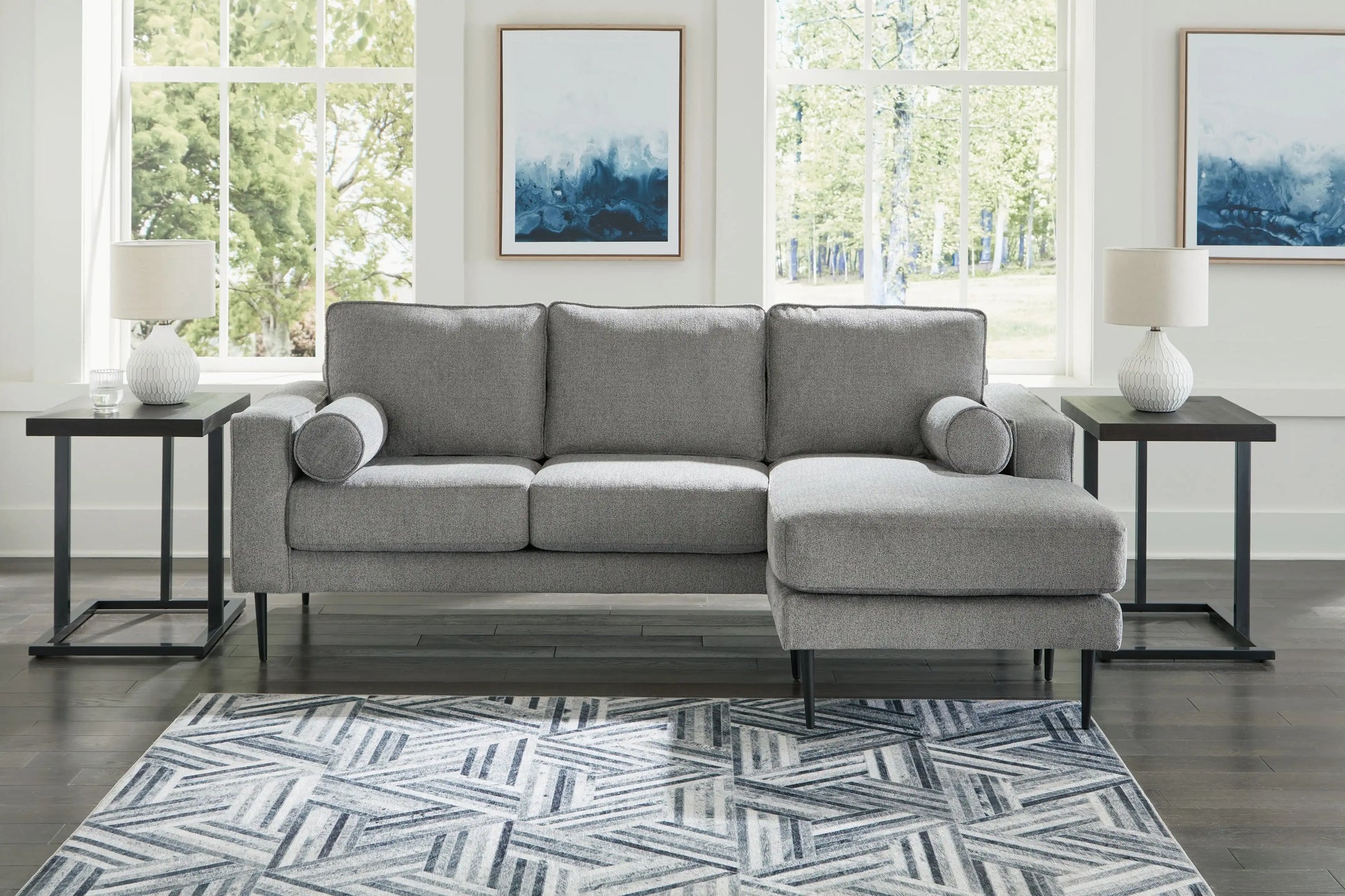 Hazela - Sofa Chaise - Charcoal - Best Buy Furniture