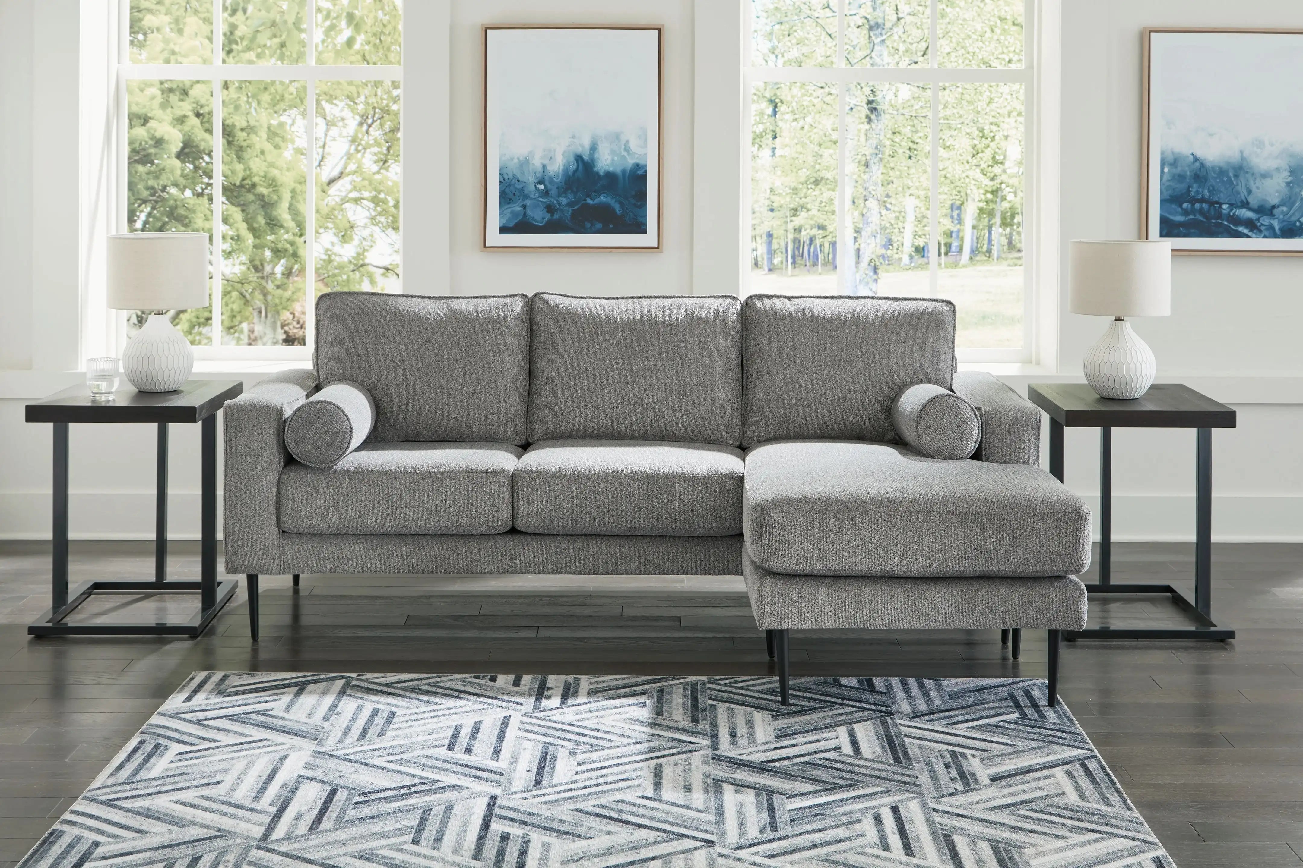 Hazela - Sofa Chaise - Charcoal - Best Buy Furniture