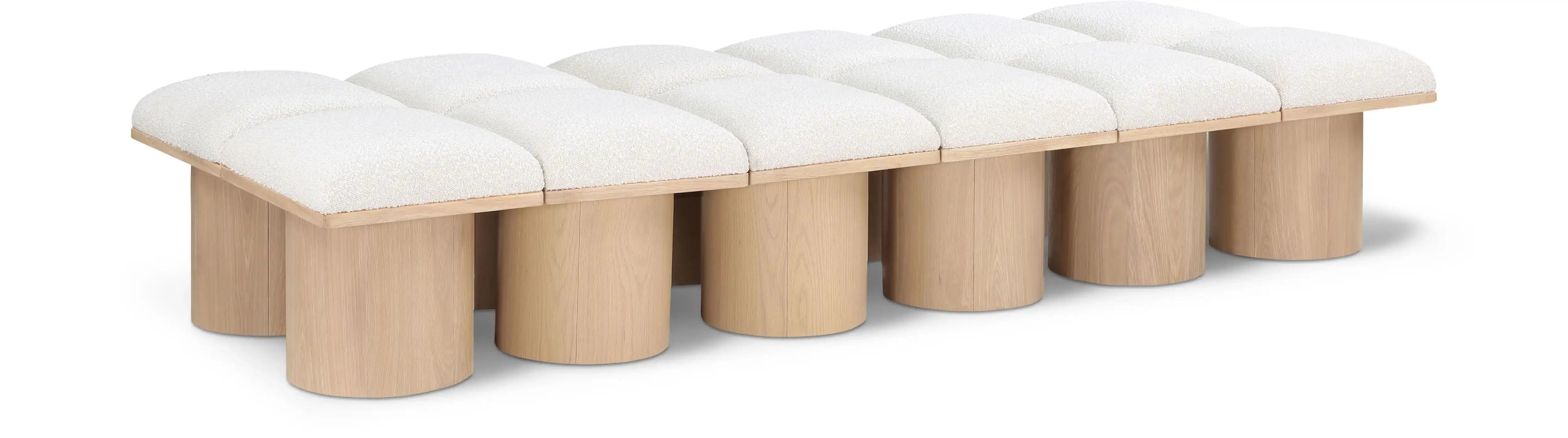 Pavilion - 12 Piece Modular Bench With Natural Base - Best Buy Furniture