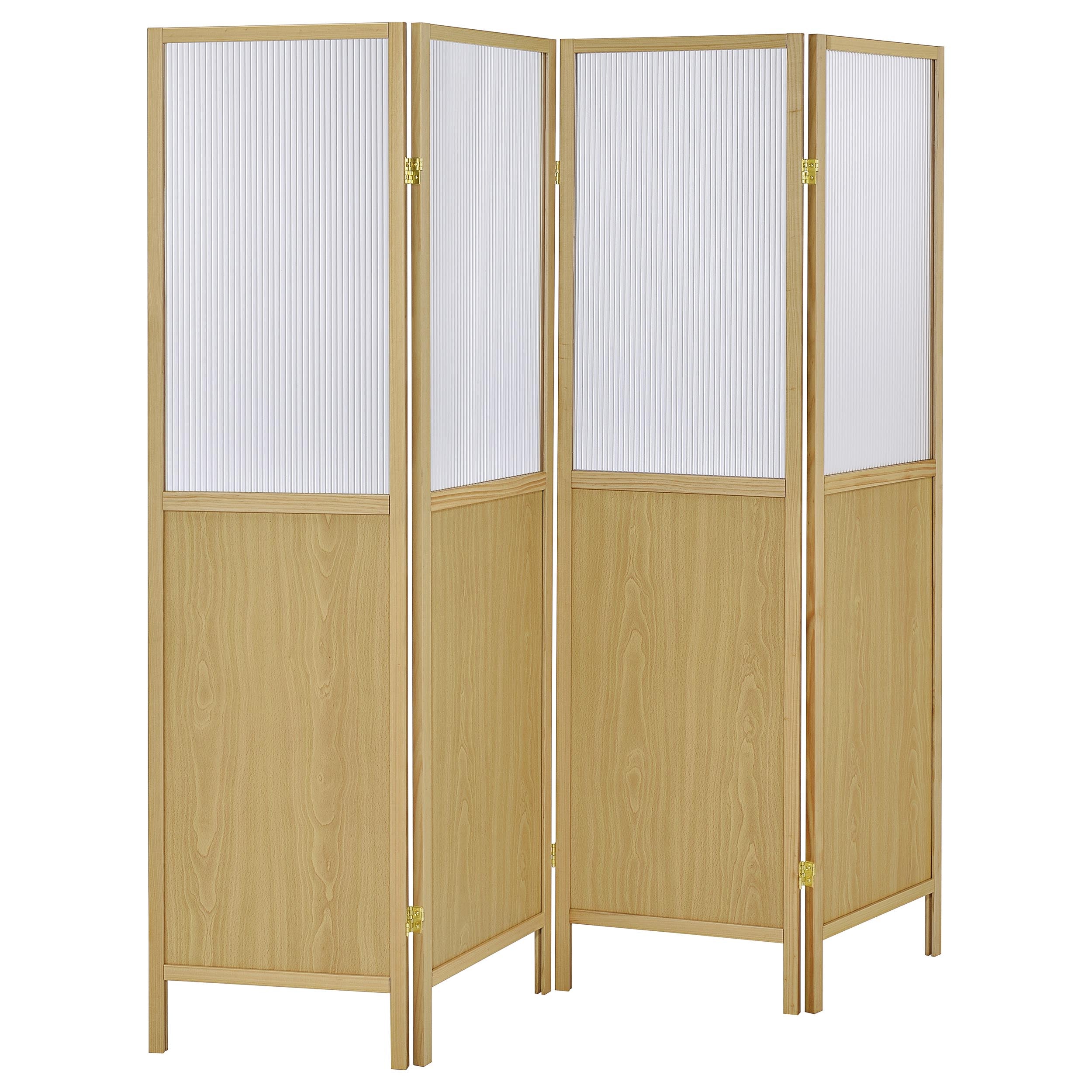 Mattison 4-Panel Room Divider Folding Shoji Screen Natural-