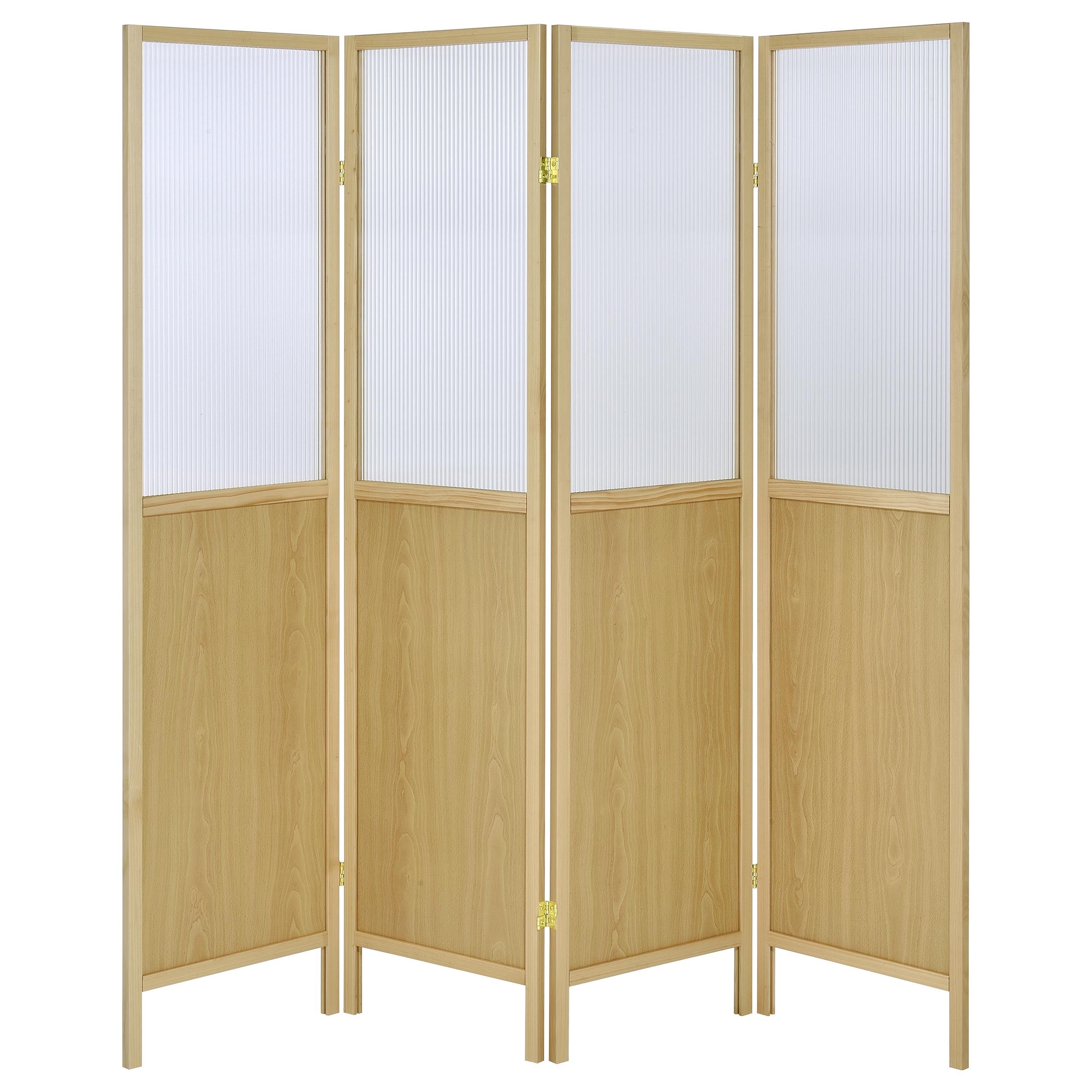 Mattison 4-Panel Room Divider Folding Shoji Screen Natural-