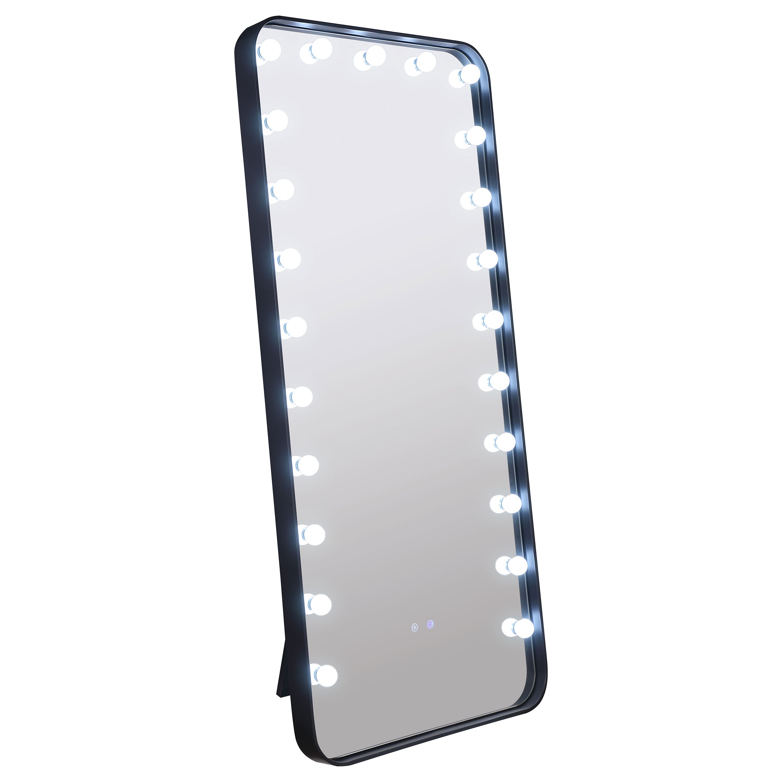 Canton 32 x 71 Inch LED Standing Mirror with Speakers Black-