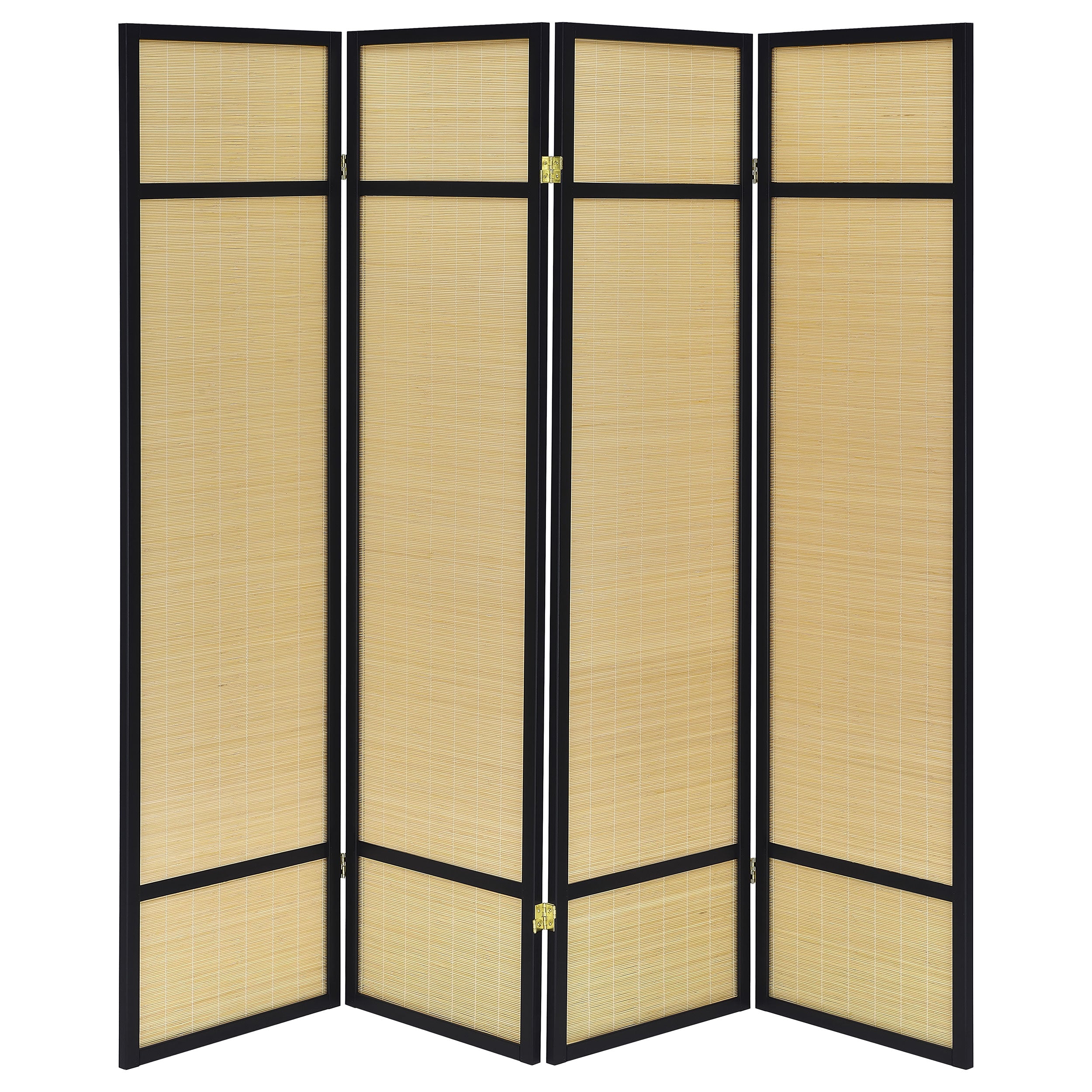 Pearce 4-panel Bamboo Room Divider Folding Screen Natural-