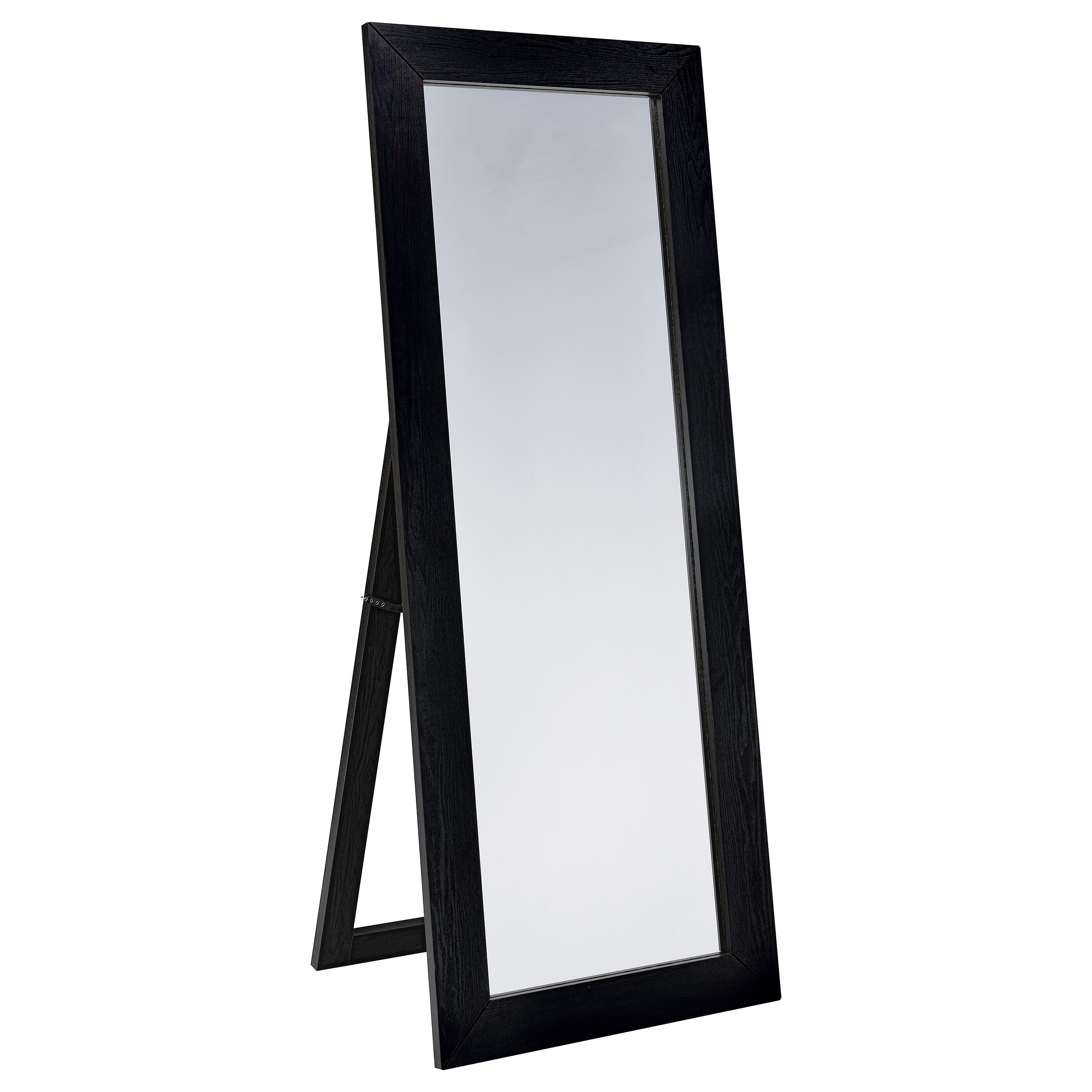 Cadence Tempered Glass Full Length Standing Mirror Black Oak-