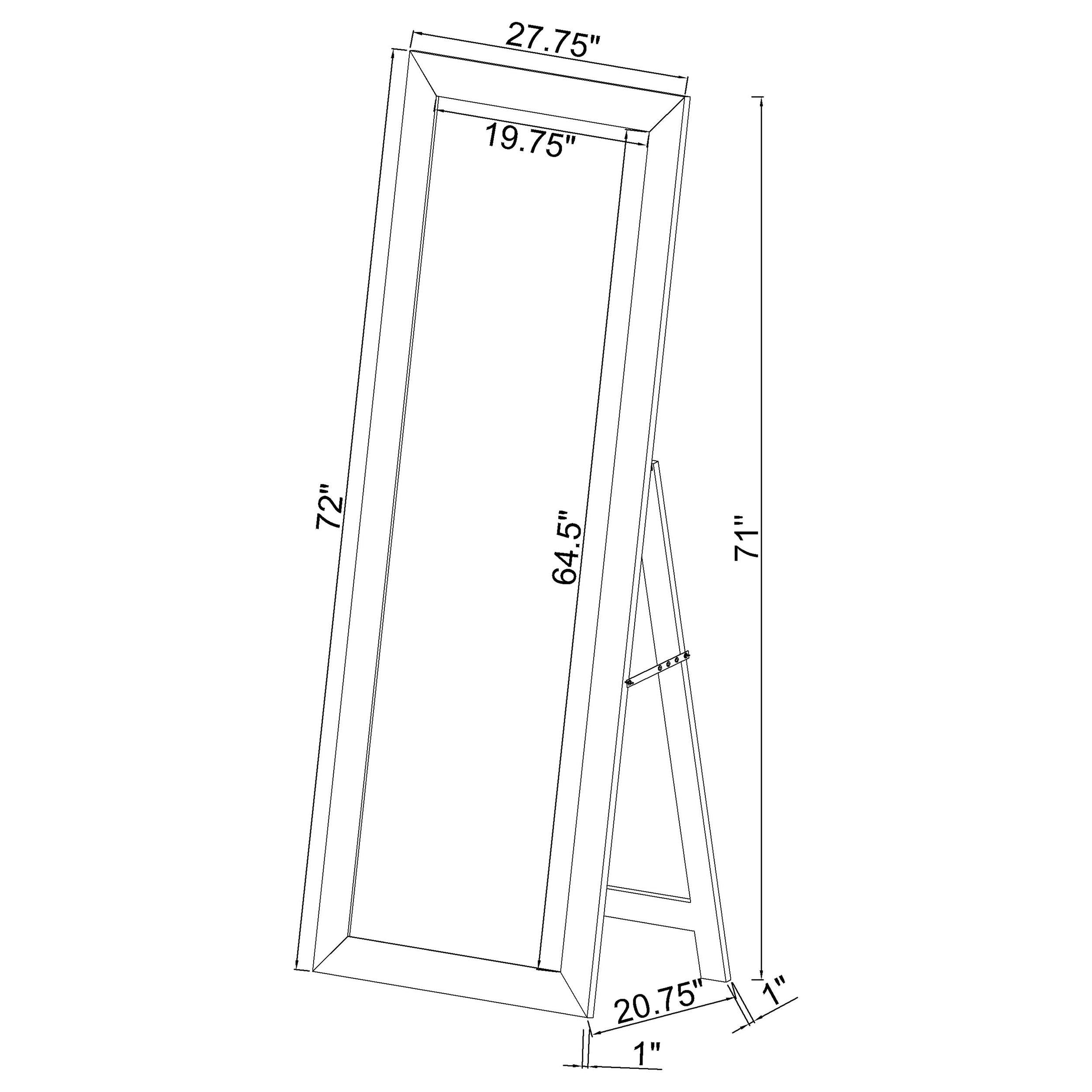Cadence Tempered Glass Full Length Mirror Grey Washed Oak-
