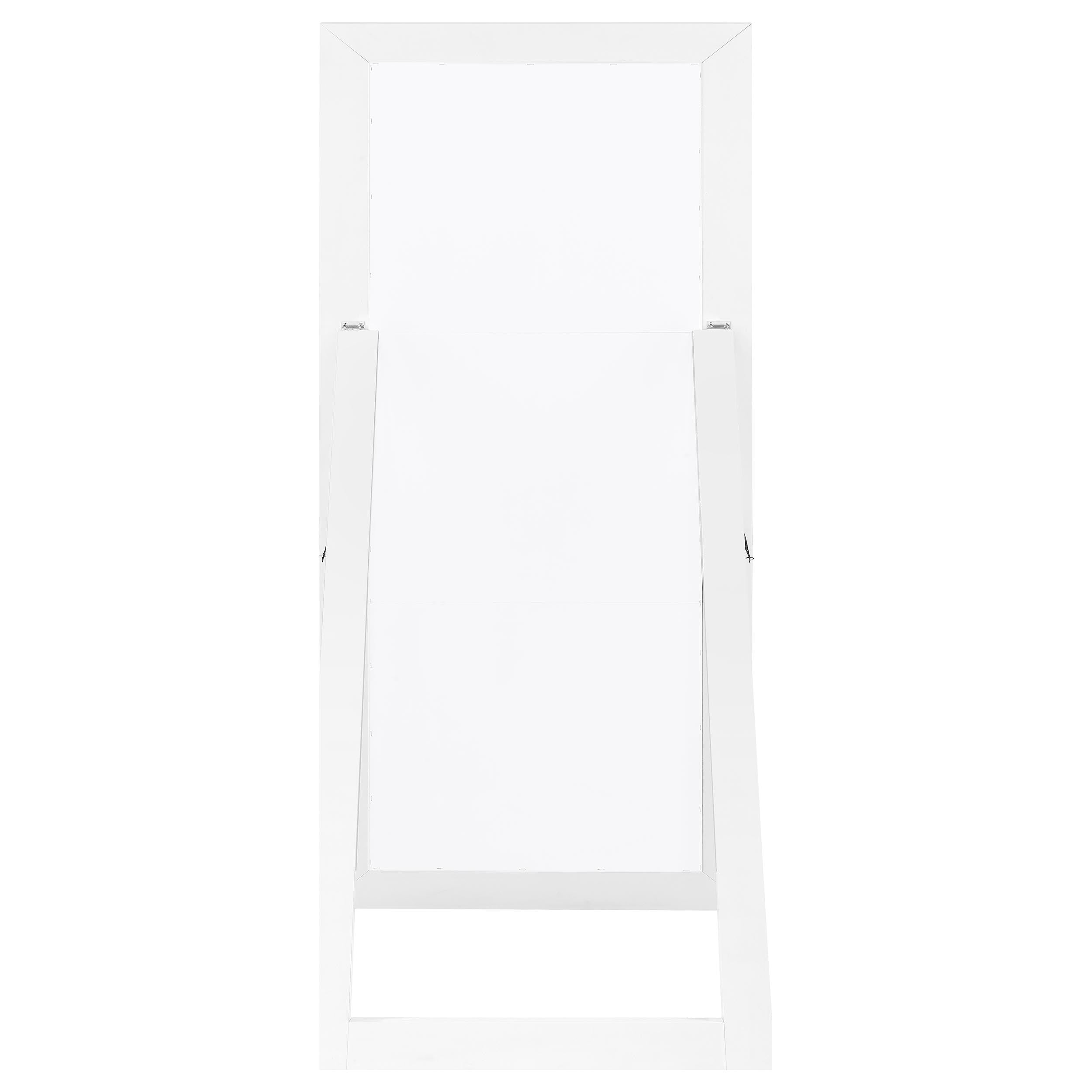 Cadence Tempered Glass Full Length Mirror White High Gloss-