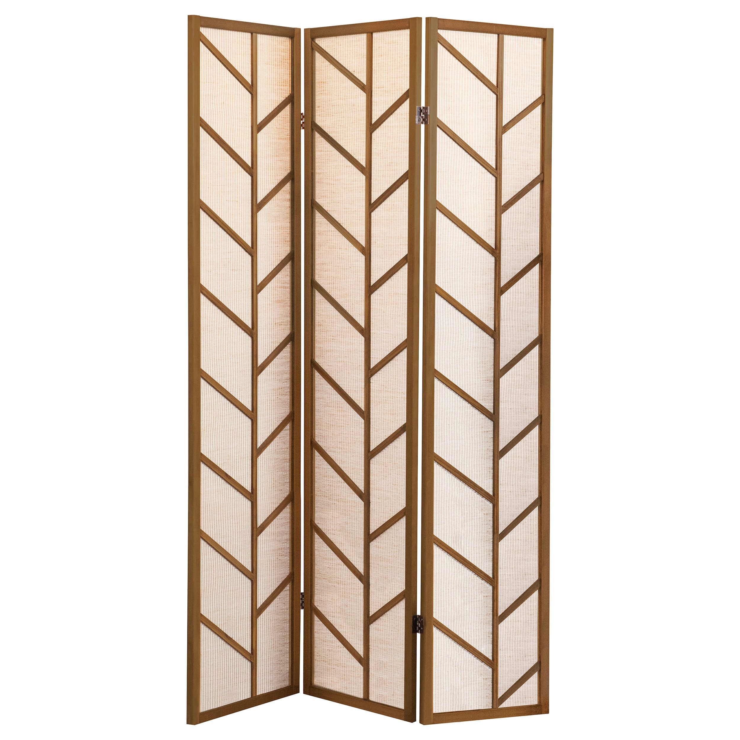 Mila 3-Panel Room Divider Folding Shoji Screen Walnut-CoasterEveryday
