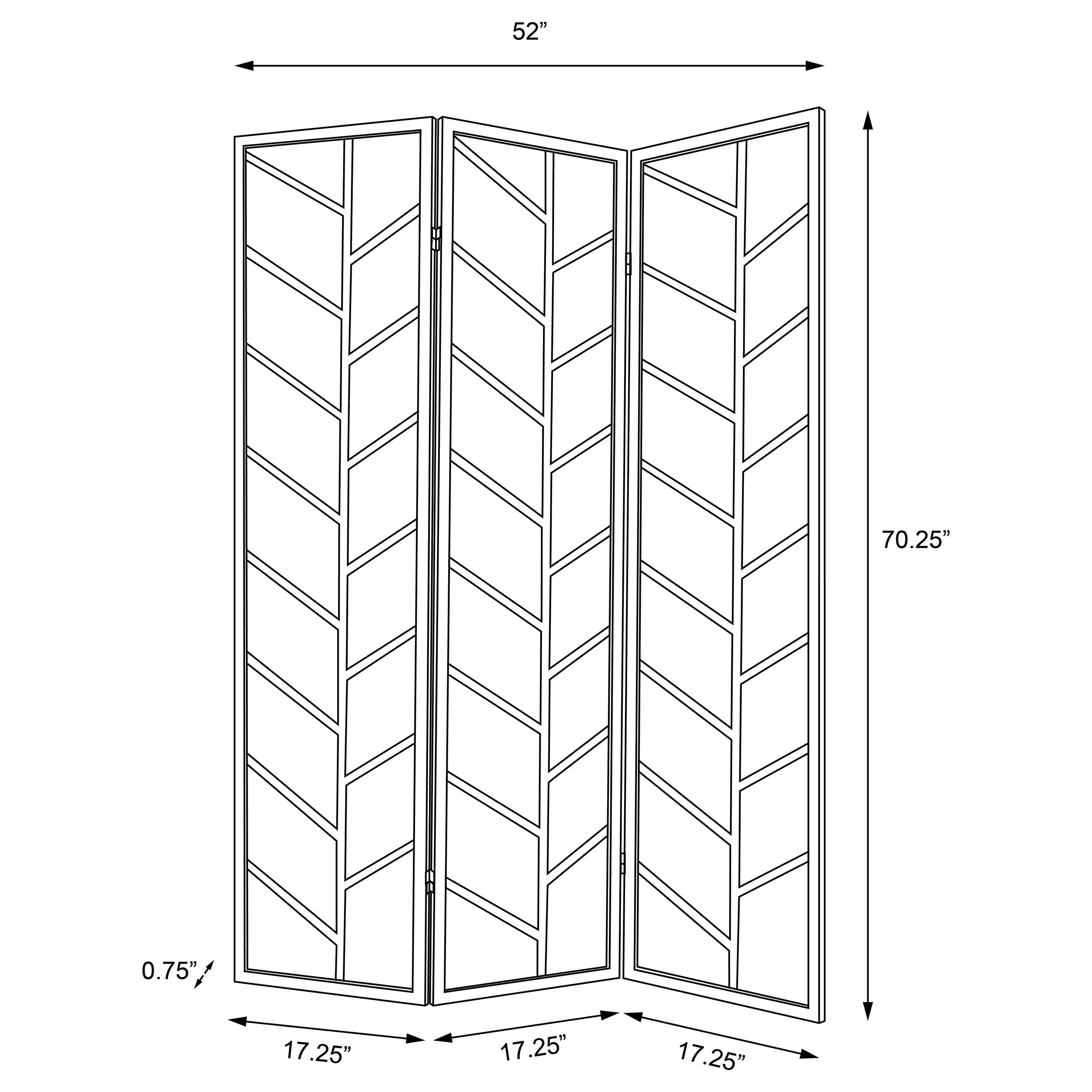 Mila 3-Panel Room Divider Folding Shoji Screen Walnut-CoasterEveryday