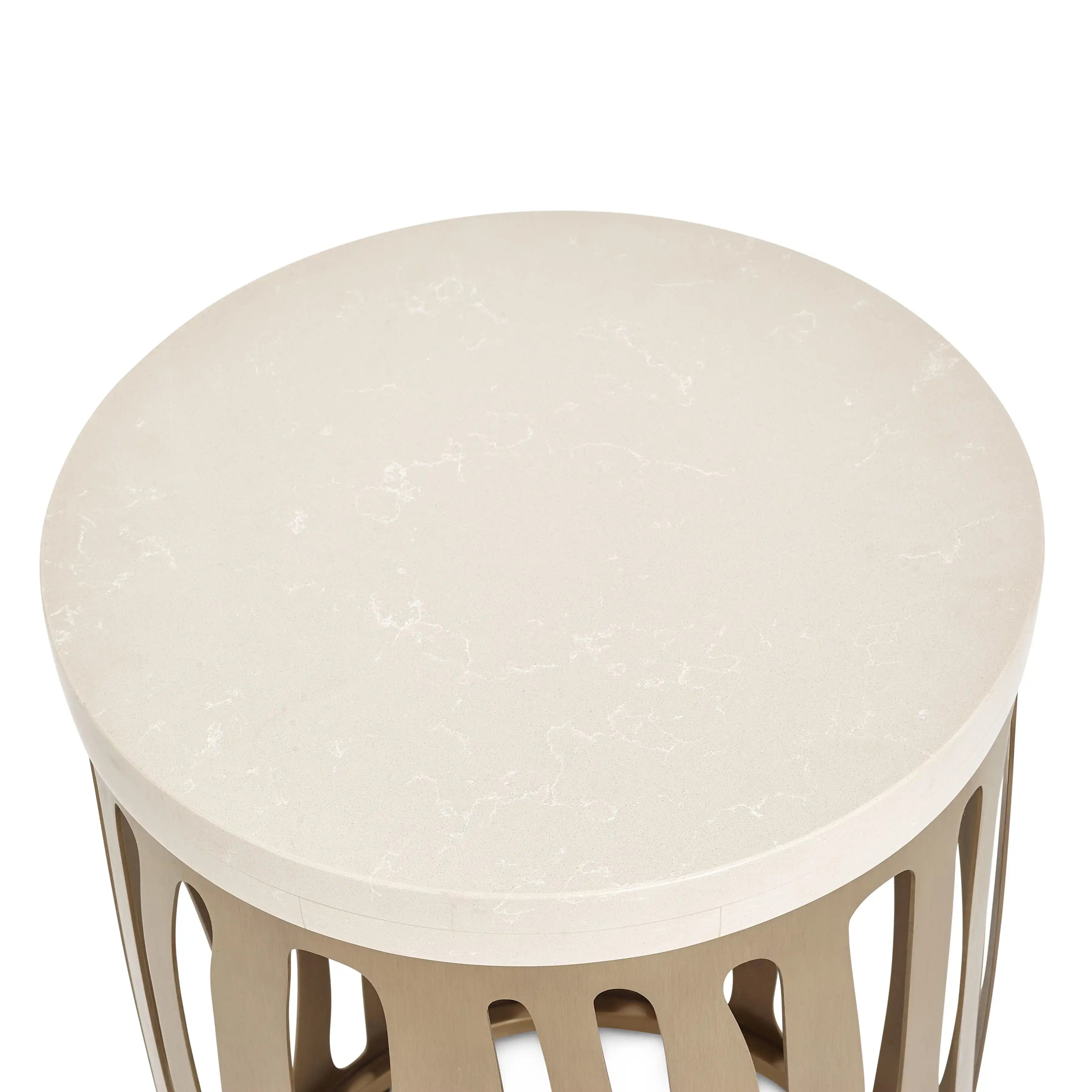 La Rachelle - Round Chairside Table - Chardonnay - Best Buy Furniture