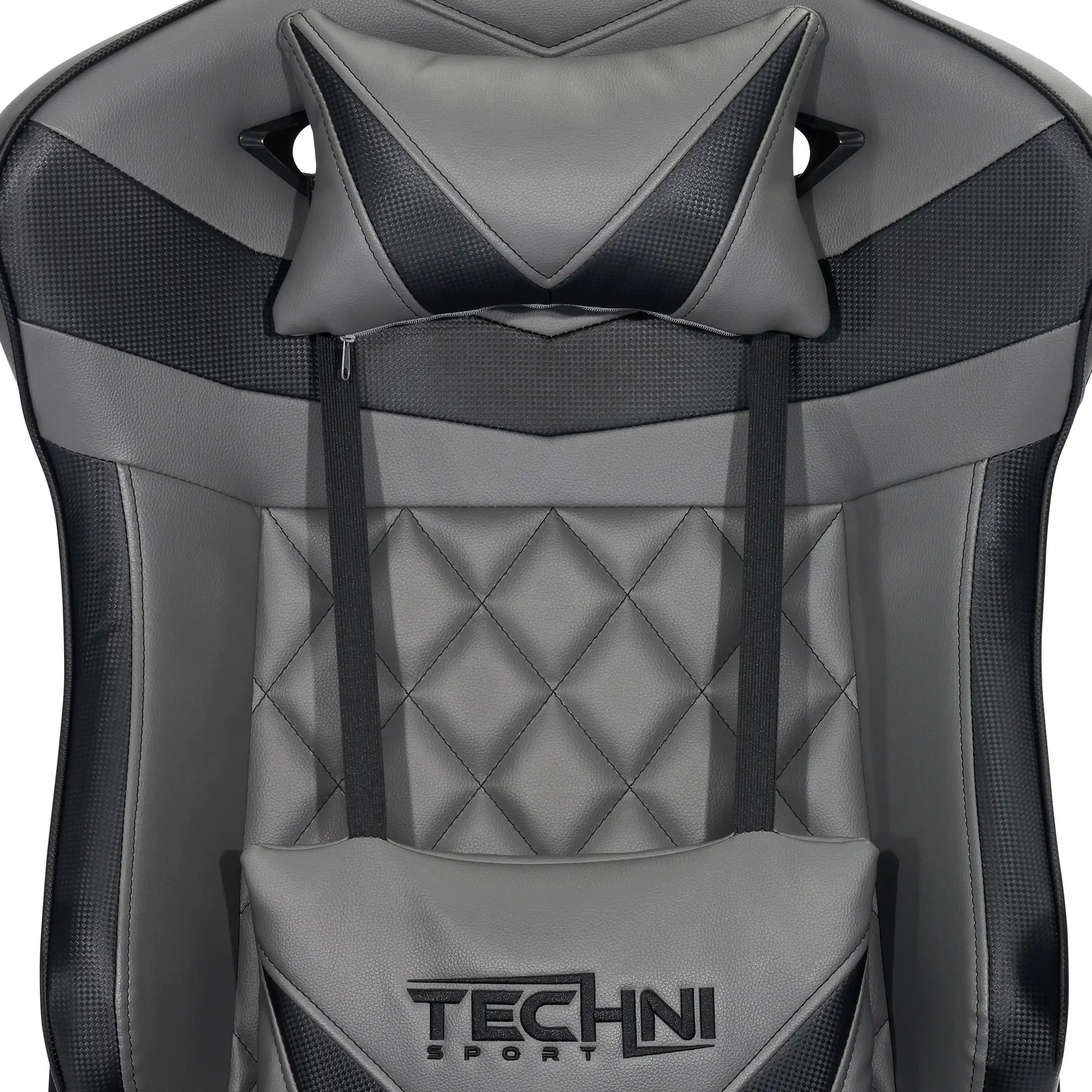 Techni Sport XL Ergonomic Gaming Chair , Grey - Best Buy Furniture