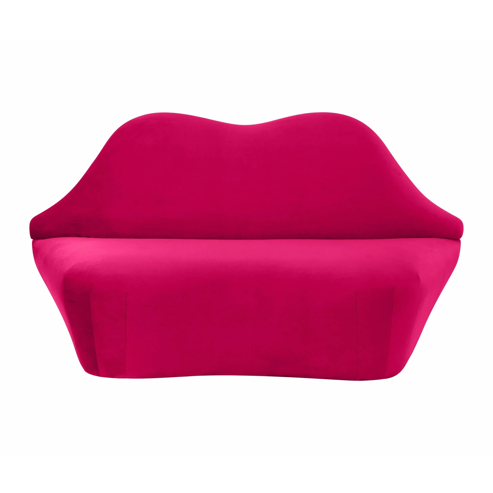 Lips - Velvet Settee - Hot Pink - Best Buy Furniture