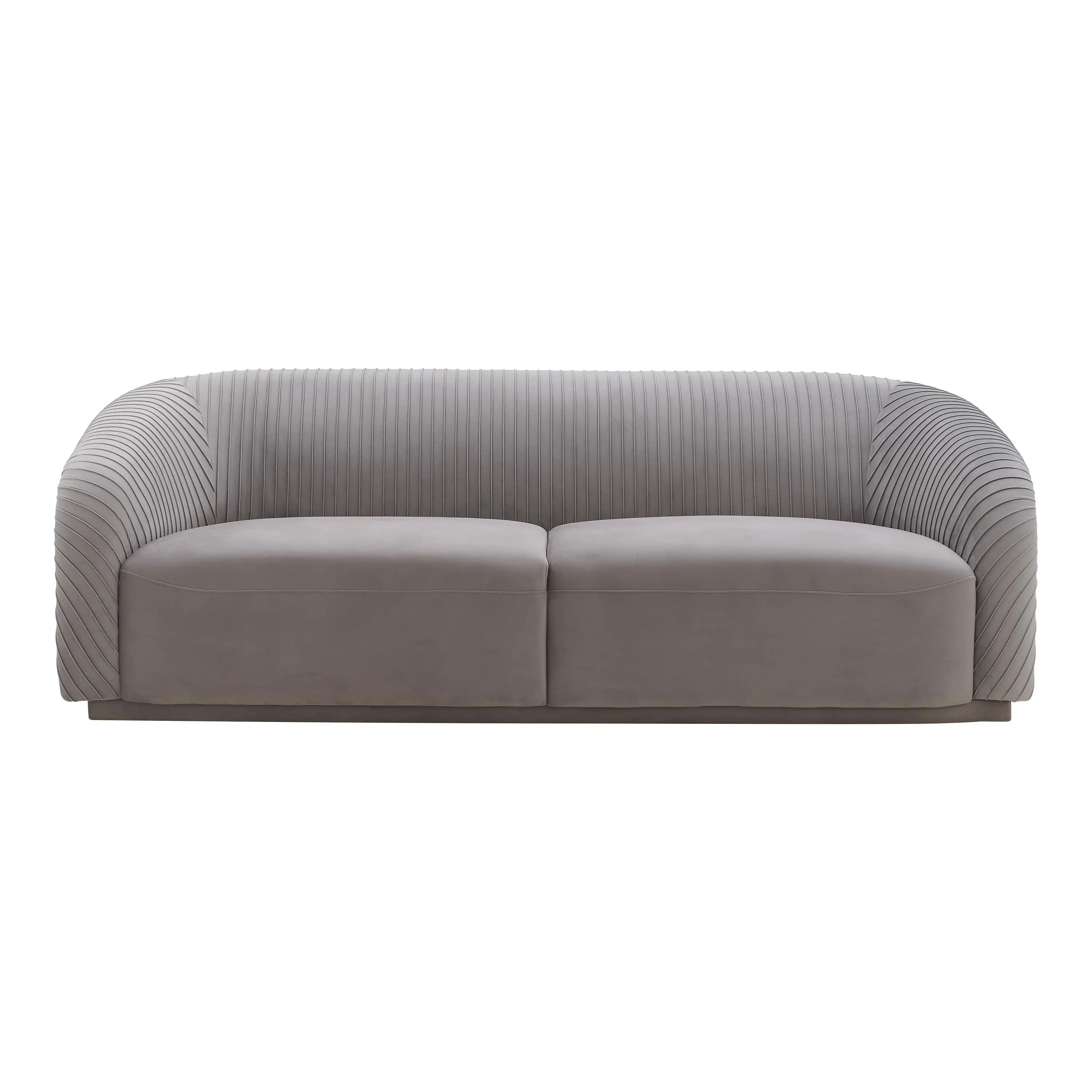 Yara - Pleated Velvet Sofa - Best Buy Furniture