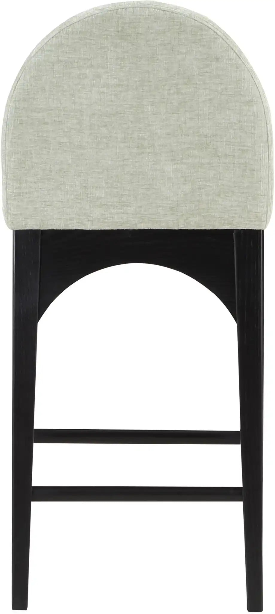 Waldorf - Chenille Stool With Black Legs
