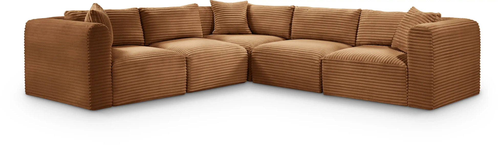 Shaggy - Fabric 5 Piece Modular Corner Sectional - Best Buy Furniture