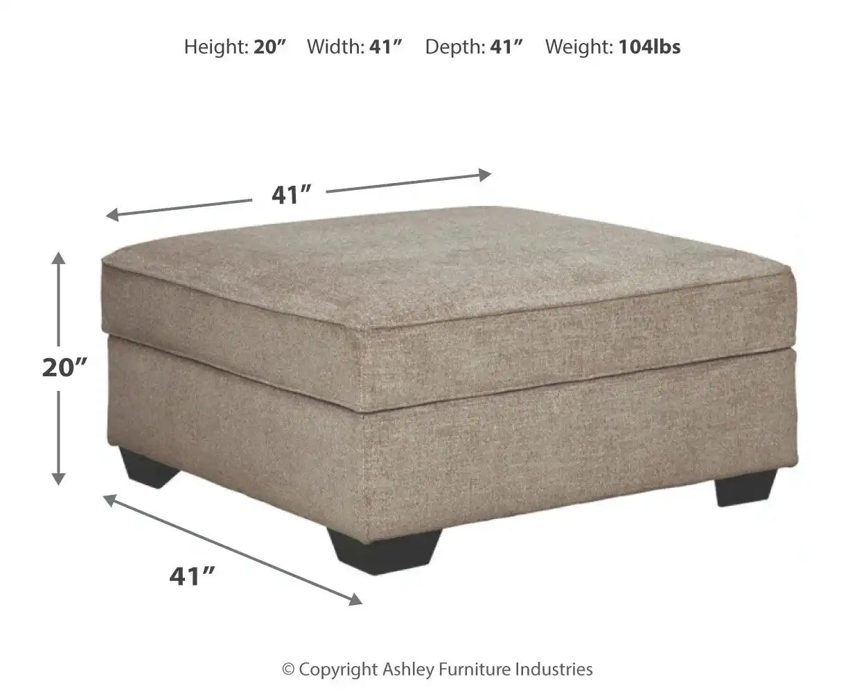 Bovarian - Ottoman With Storage - Stone - Best Buy Furniture