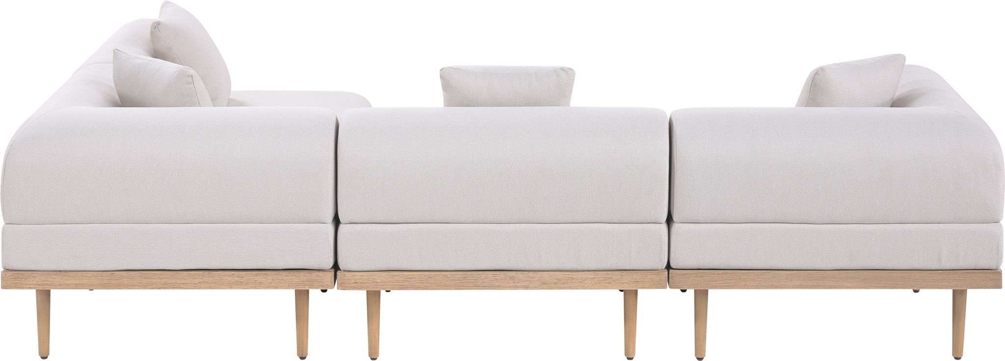 Laguna - 4 Piece 106.5" Upholstered Outdoor Patio Modular Sectional