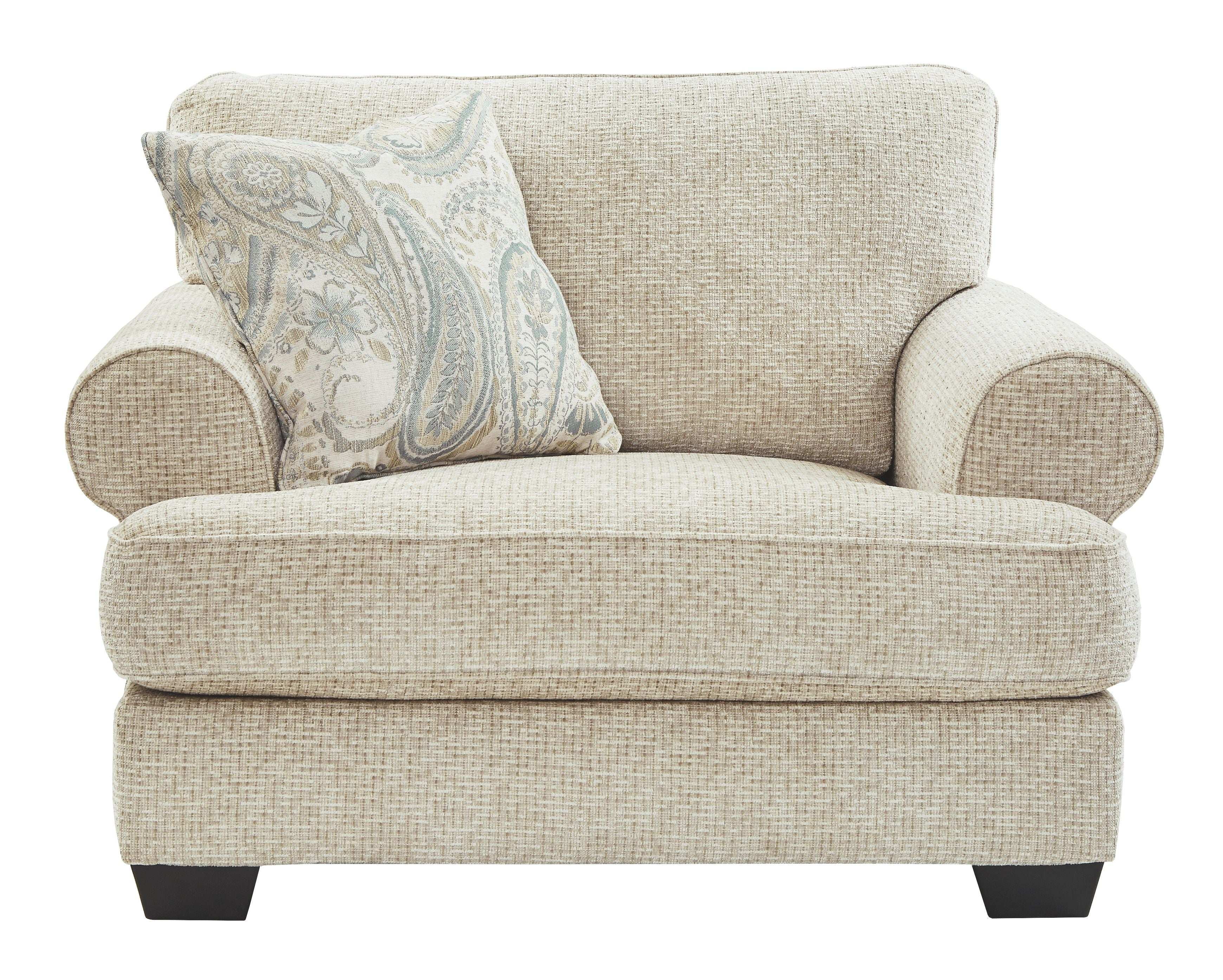 Monaghan - Chair and a Half - Sandstone - Best Buy Furniture