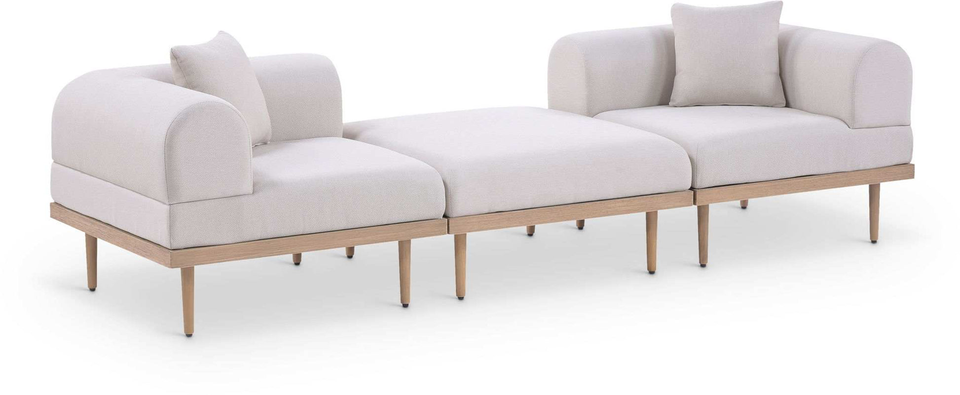 Laguna - 3 Piece 106.5" Outdoor Patio Modular Sofa With Backless Seat - Best Buy Furniture