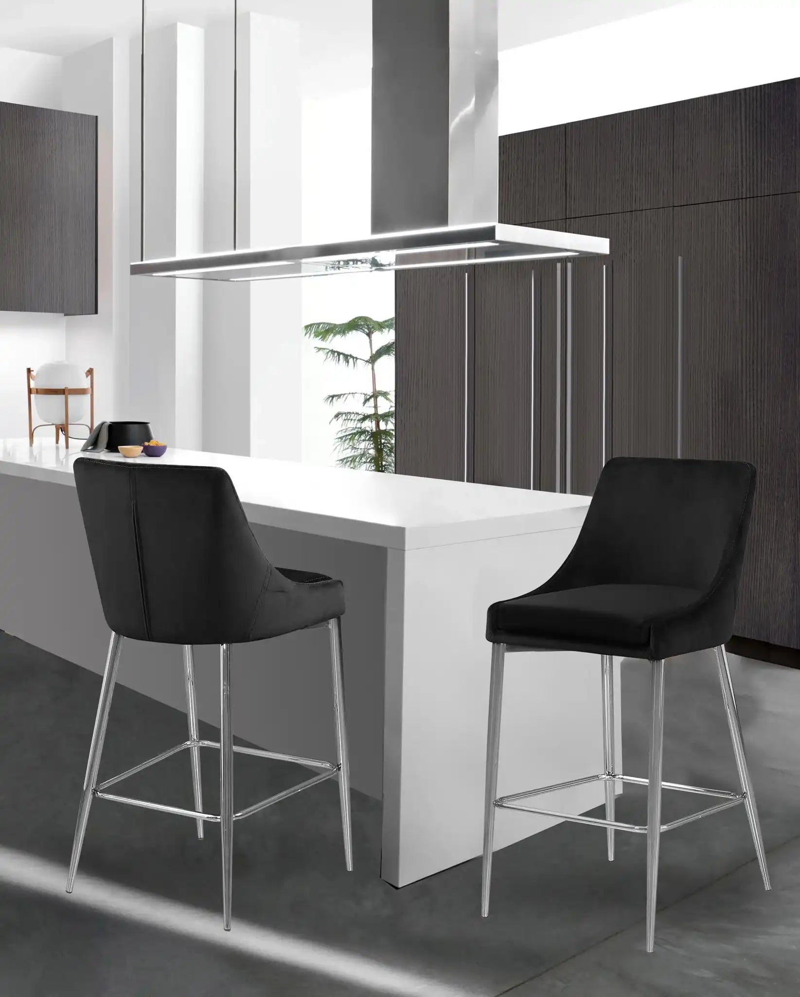 Karina - Stool with Chrome Legs (Set of 2)