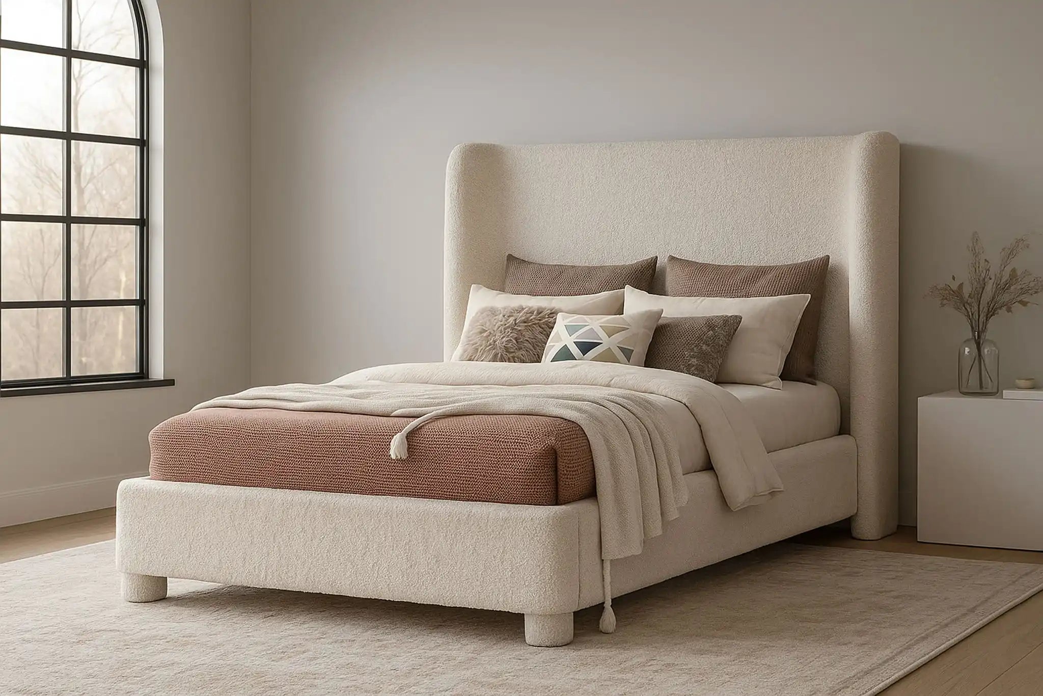 Penny - Boucle Fabric Bed