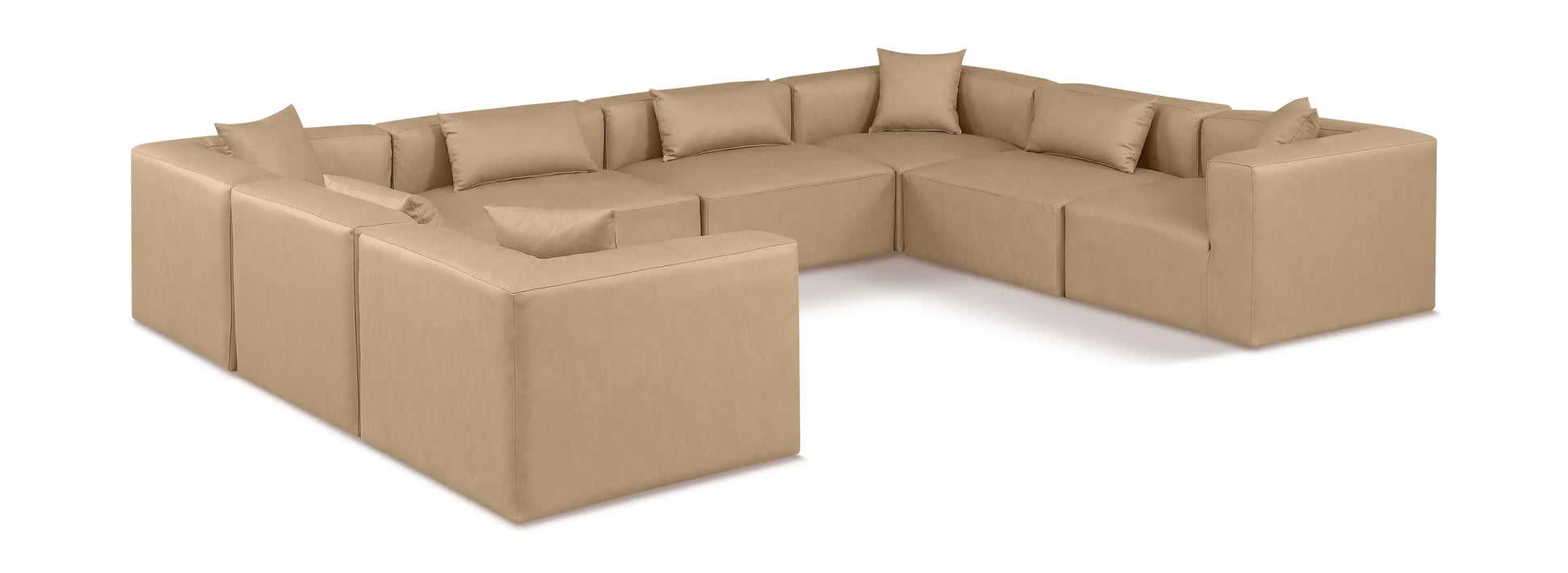 Cube - 8 Piece Modular Sectional - Tan - Best Buy Furniture