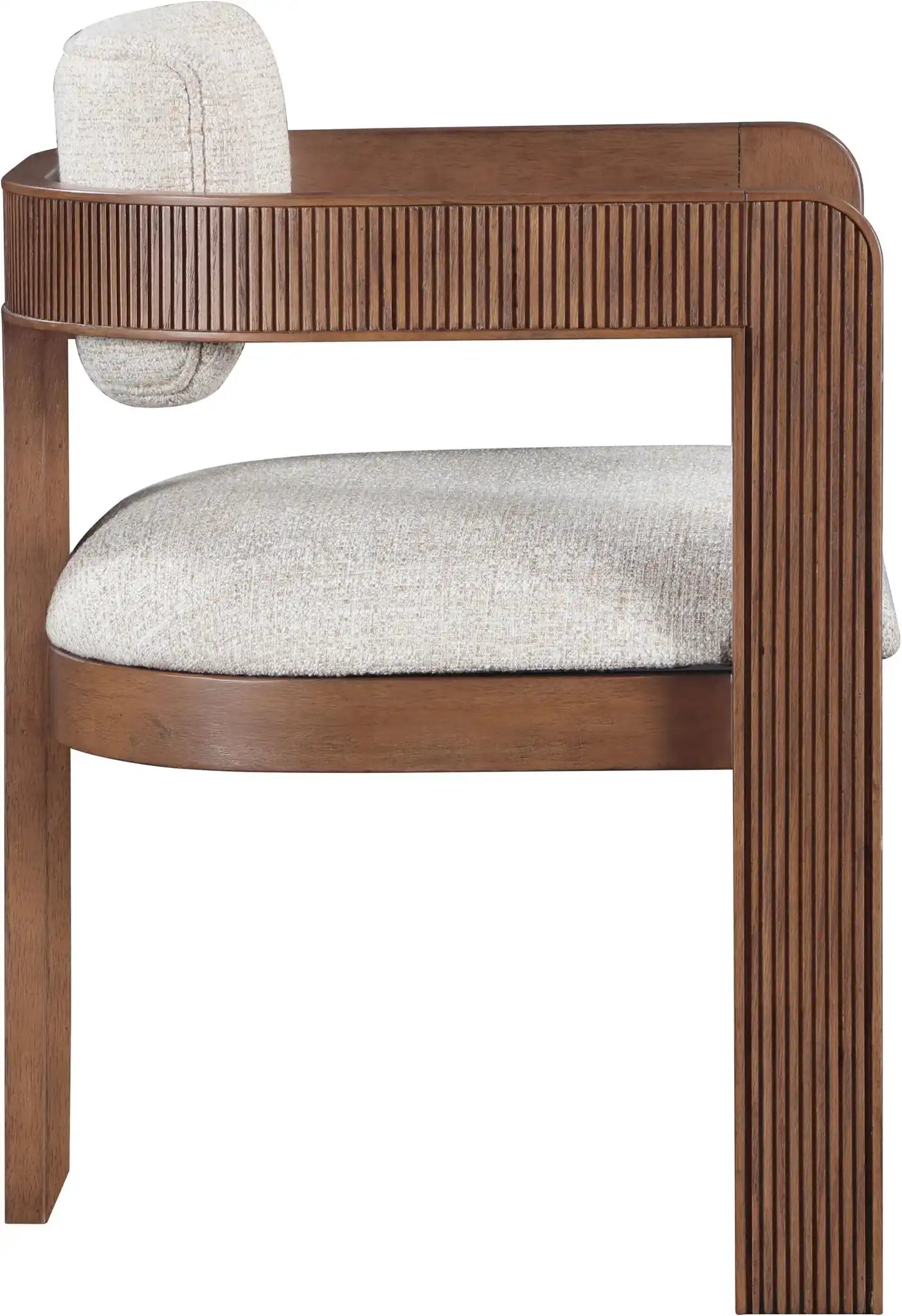 Sacha - Linen Dining Chair With Brown Base (Set of 2)