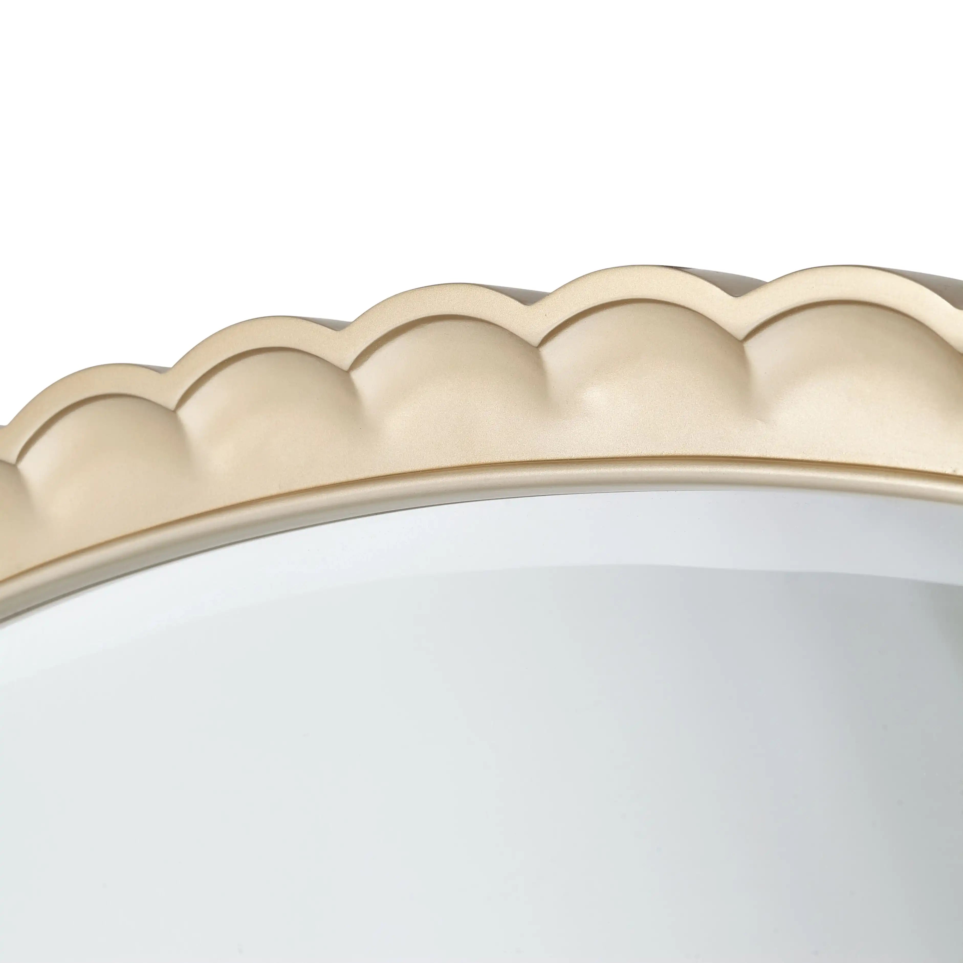 Malibu Crest - Oval Wall Mirror - Chardonnay - Best Buy Furniture