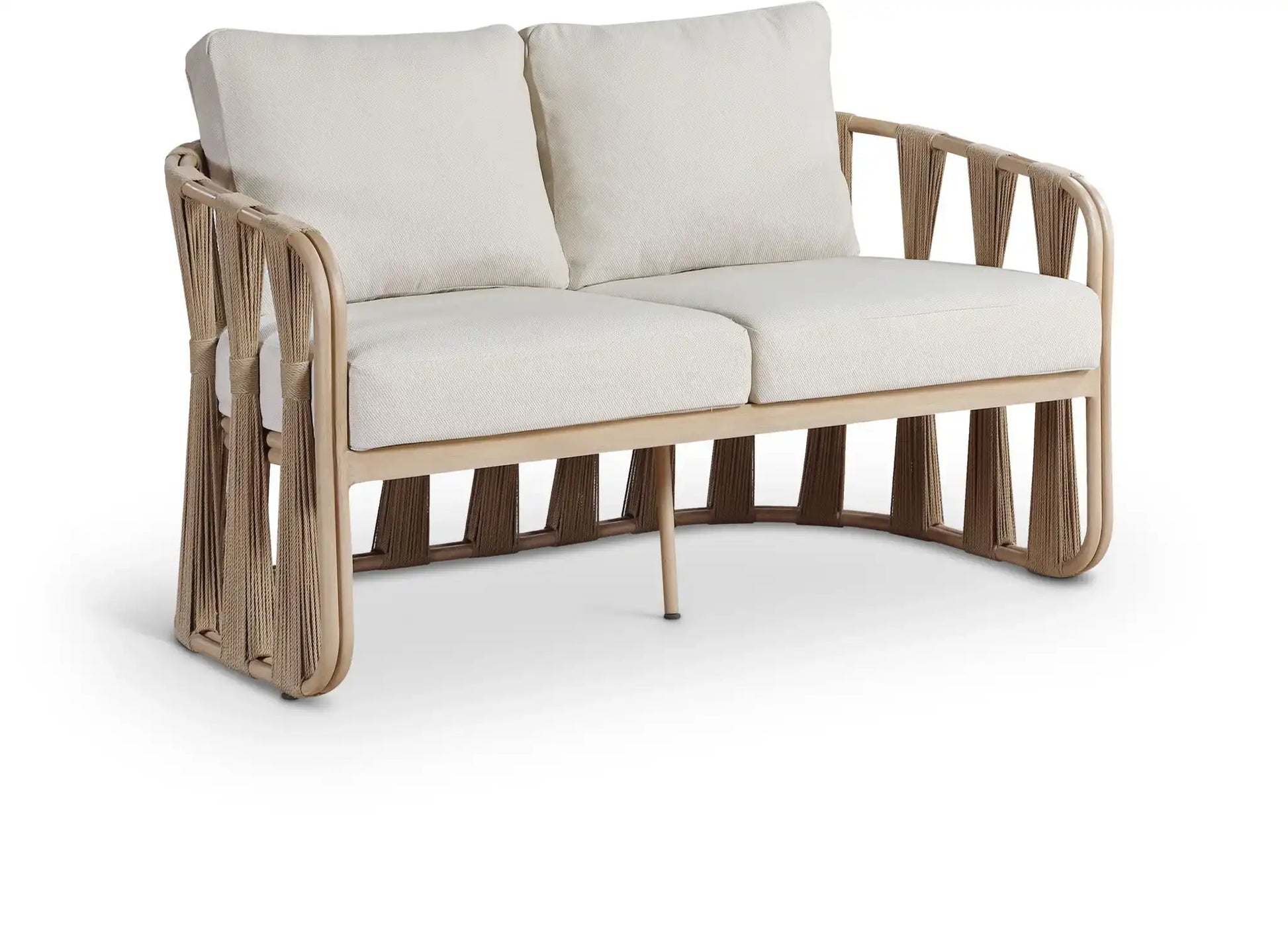 San Pietro - Resilient Waterproof Fabric 60.5" Upholstered Outdoor Patio Loveseat - Best Buy Furniture