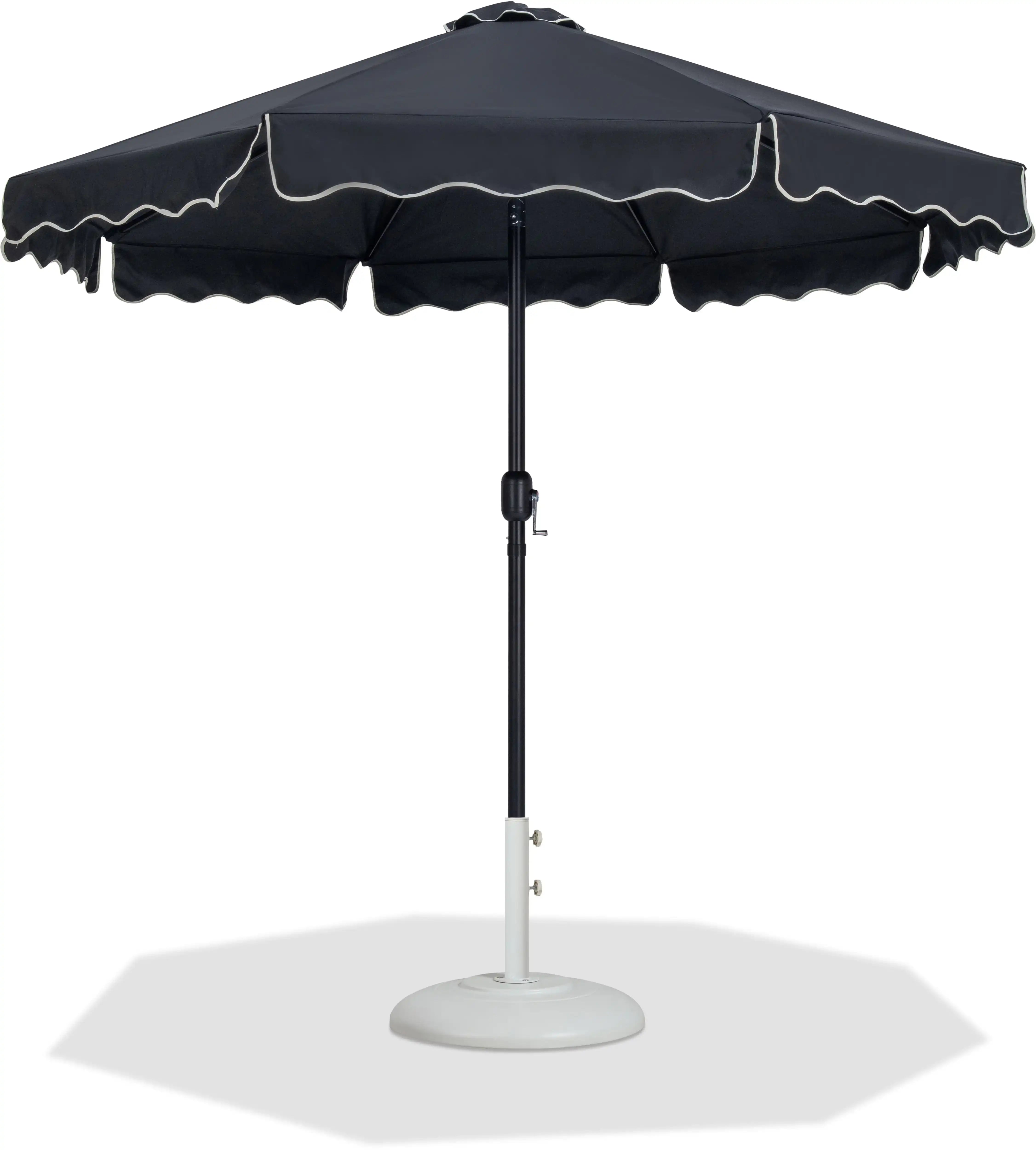 Amalfi - Patio Umbrella - White Base / Black Pole - Best Buy Furniture