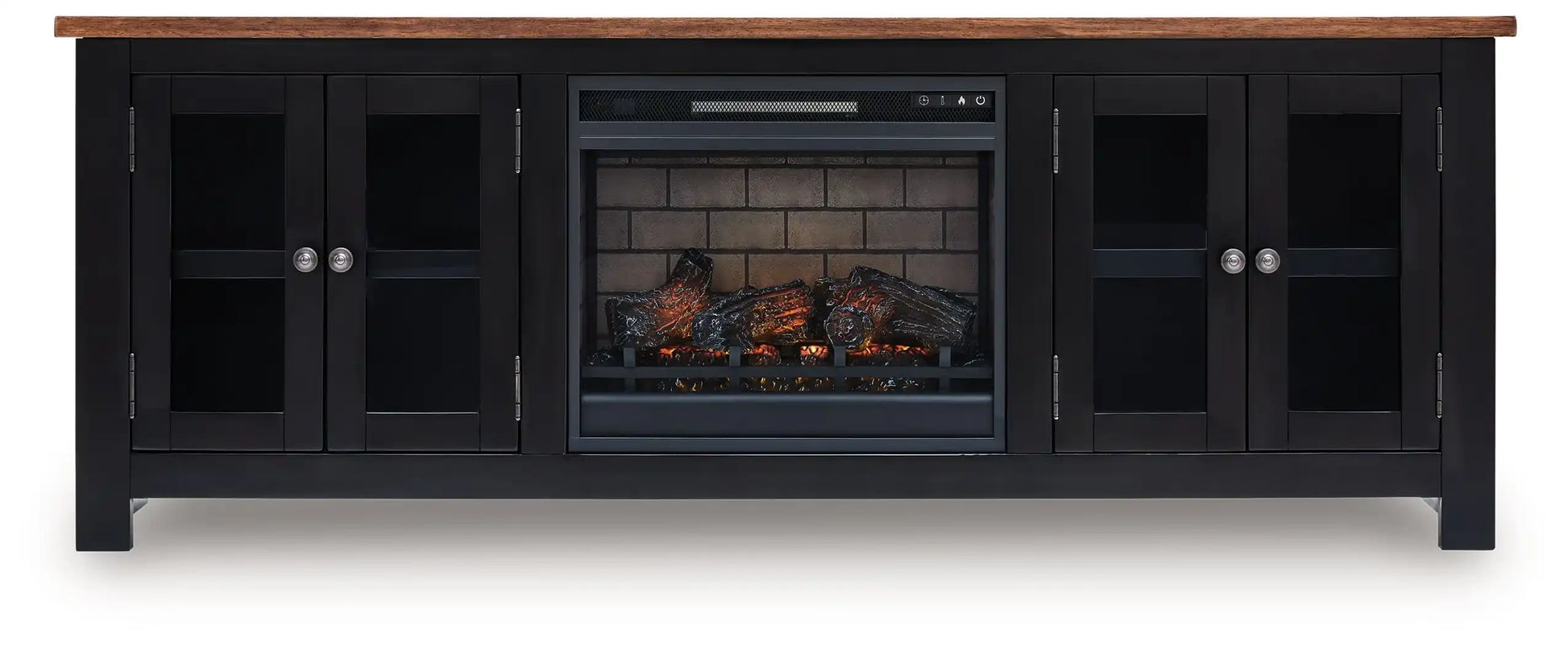 Wildenauer - 76" TV Stand With Electric Fireplace - Best Buy Furniture