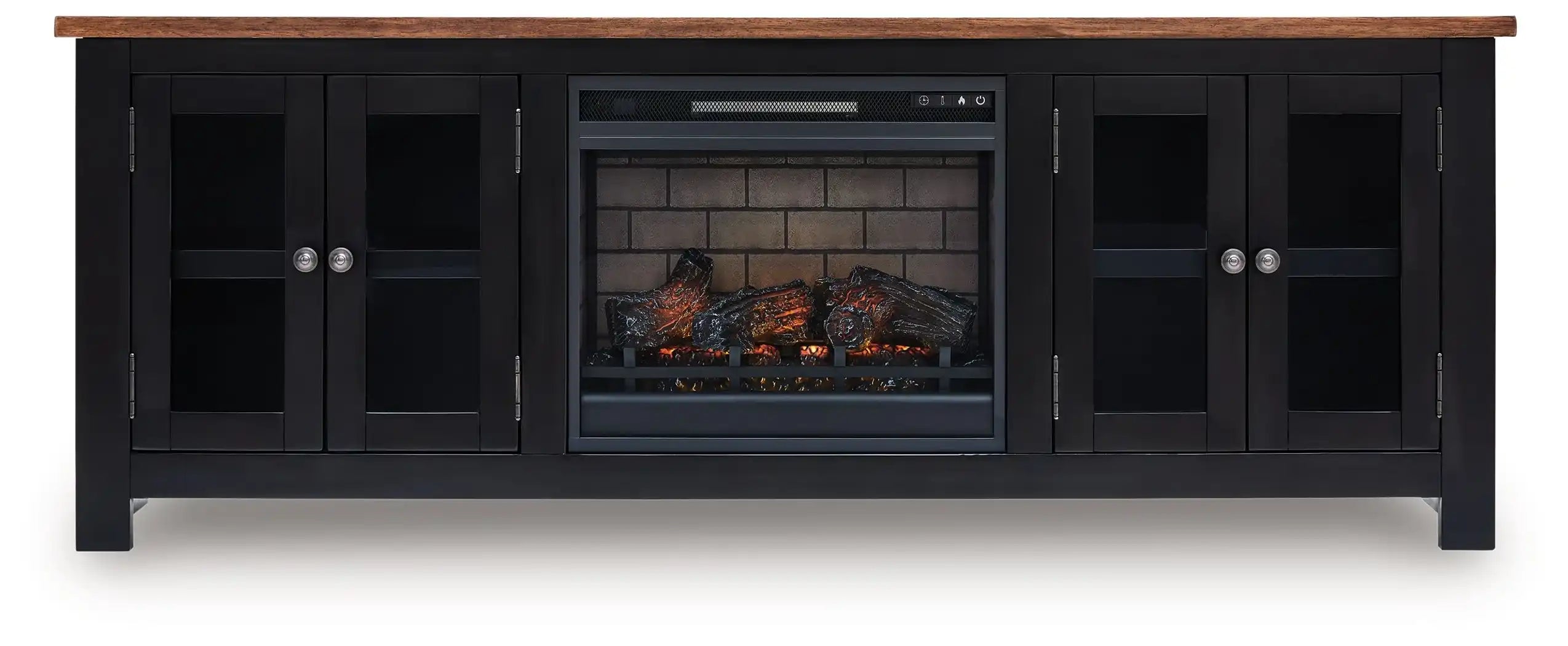 Wildenauer - 76" TV Stand With Electric Fireplace - Best Buy Furniture