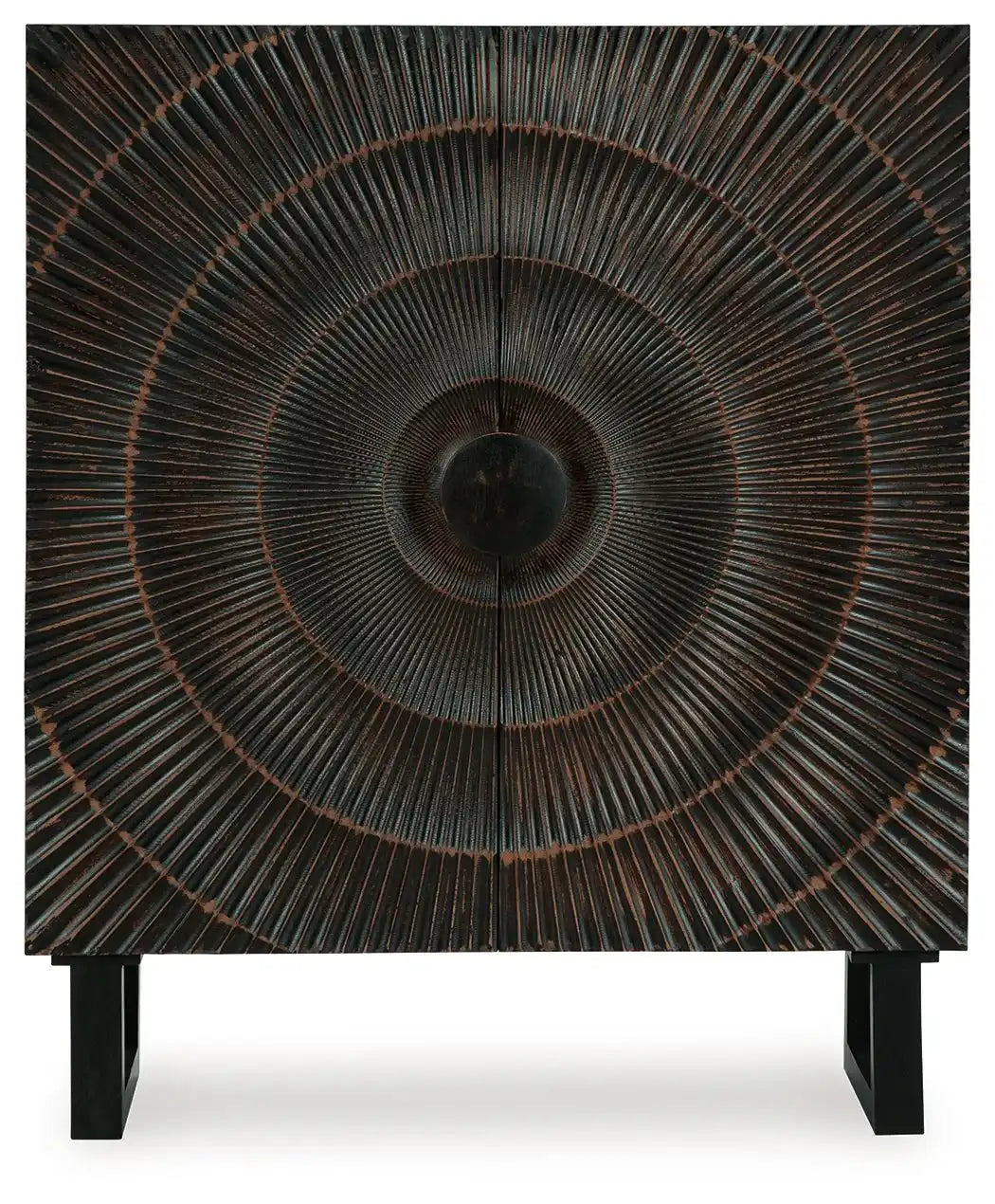 Fosterman - Accent Cabinet - Distressed Black - Best Buy Furniture