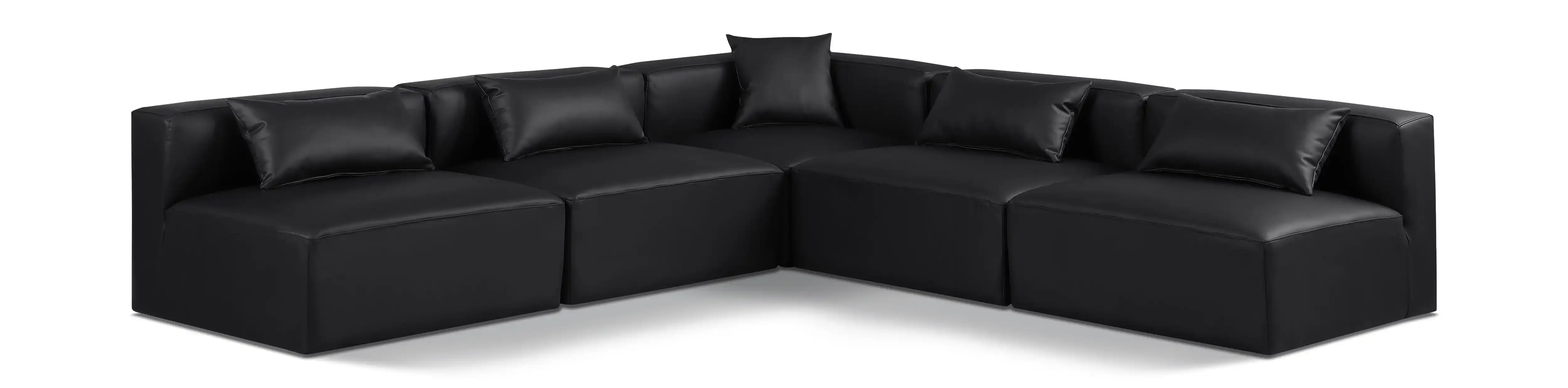 Cube - 5 Piece Modular Corner Armless Sectional - Best Buy Furniture