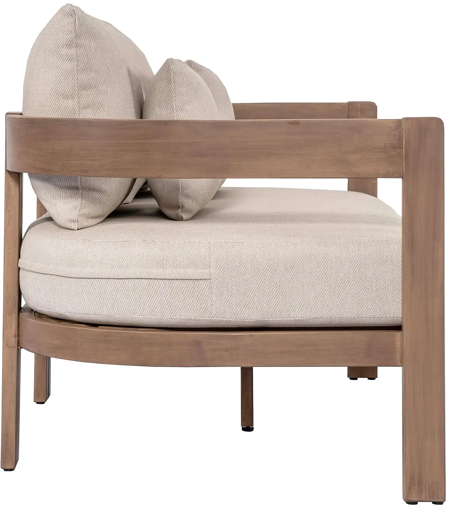 Newport - Water Resistant Fabric 65" Upholstered Outdoor Patio Loveseat