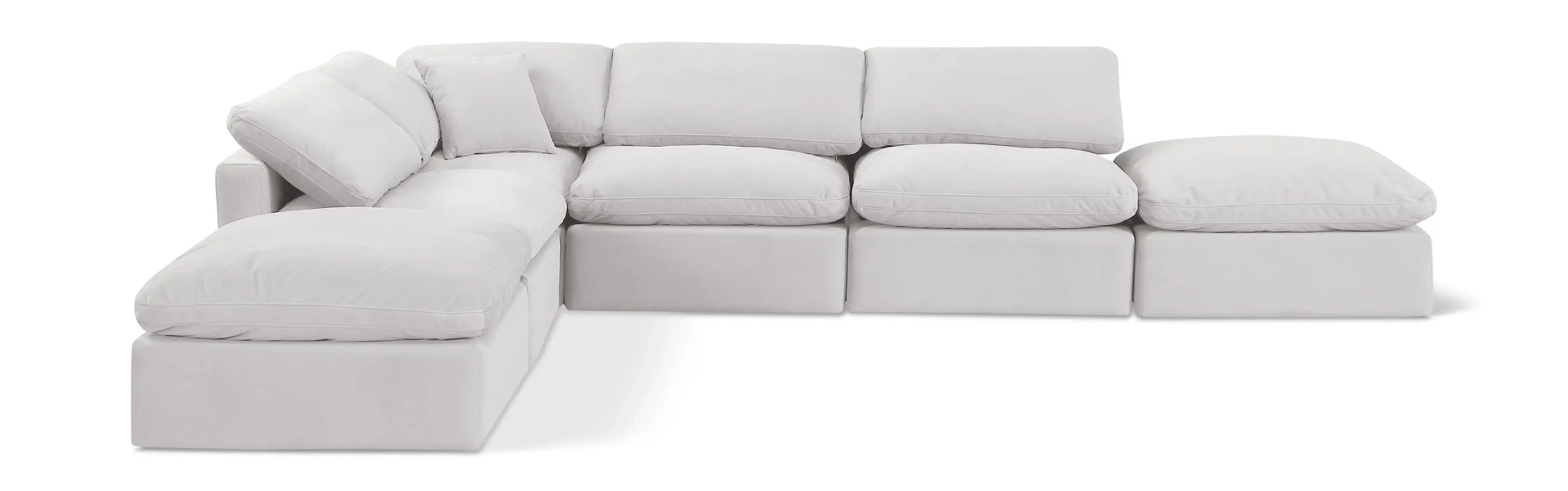Indulge - Velvet 6 Piece Modular Armless Sectional - Best Buy Furniture