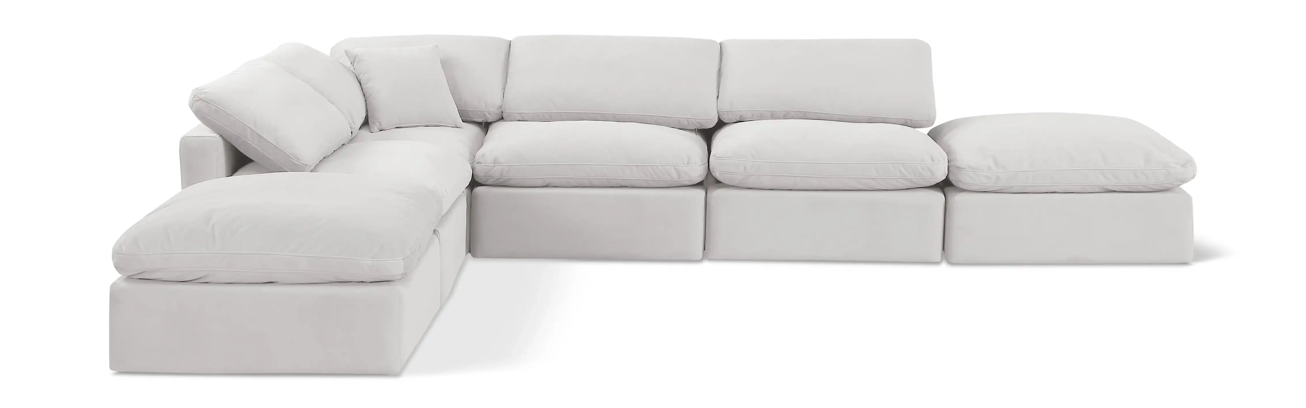 Indulge - Velvet 6 Piece Modular Armless Sectional - Best Buy Furniture