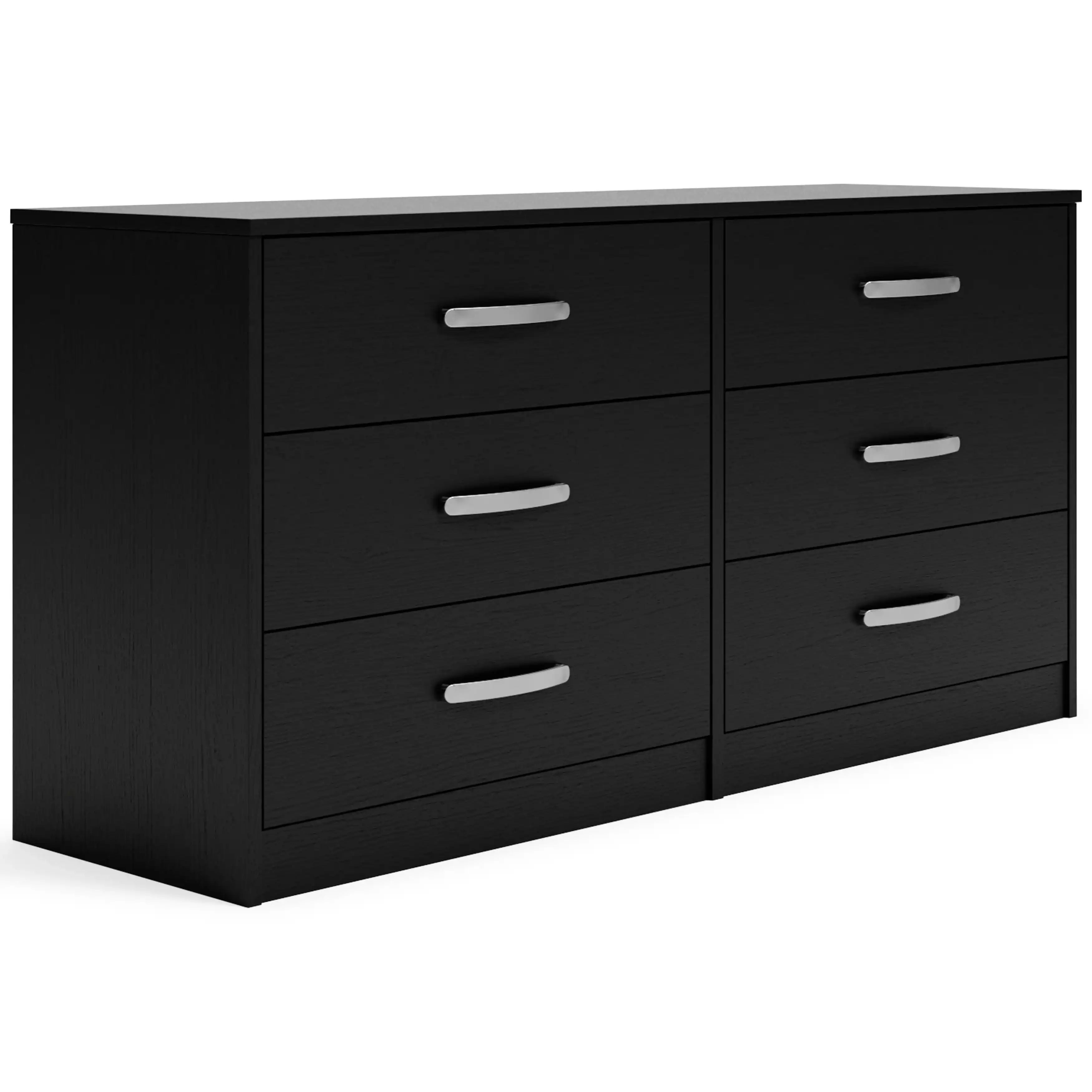 Finch - Six Drawer Dresser - Black - Best Buy Furniture
