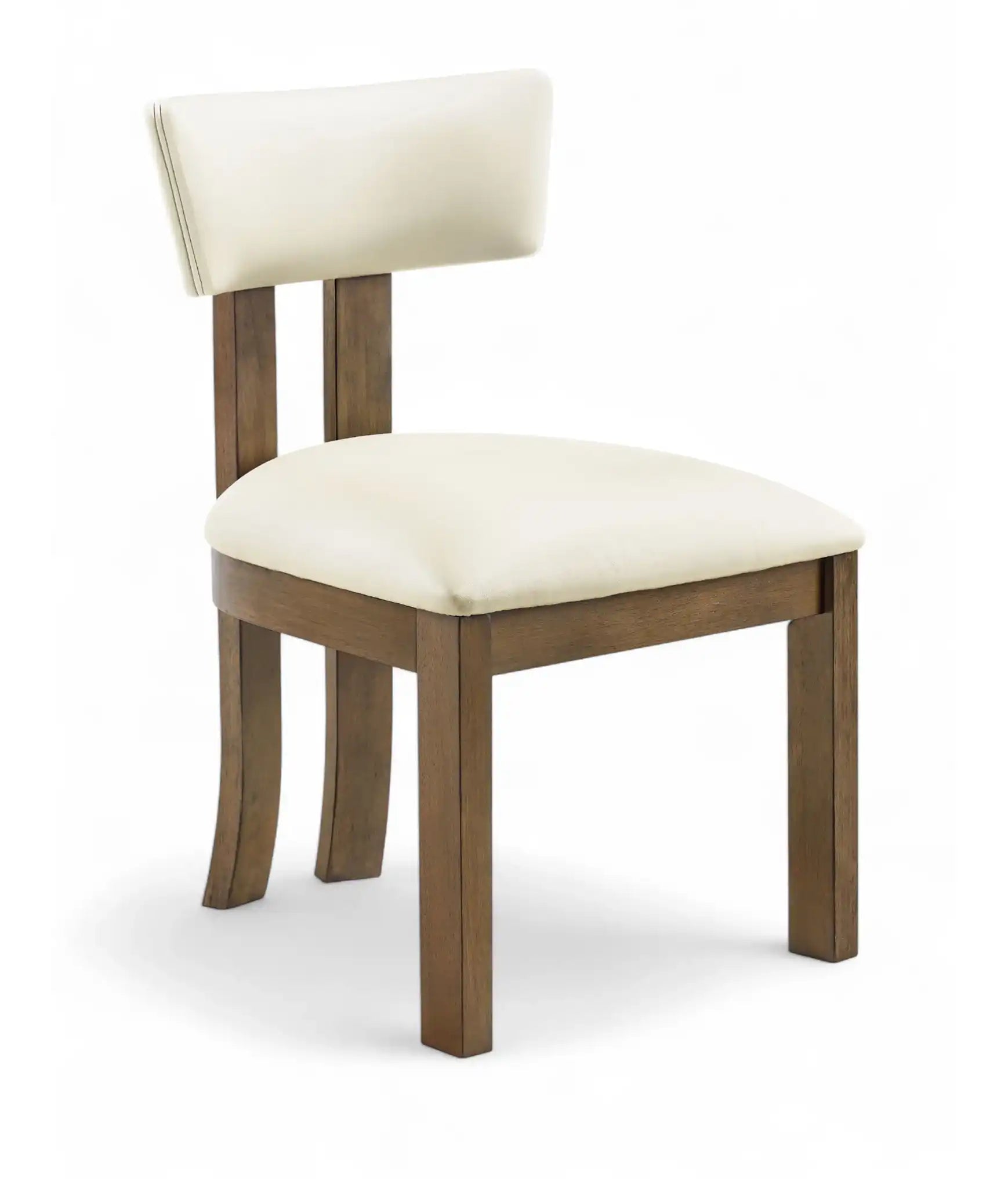 Lavrin - Vegan Leather Upholstered Dining Side Chair (Set of 2) - Walnut Base - Best Buy Furniture