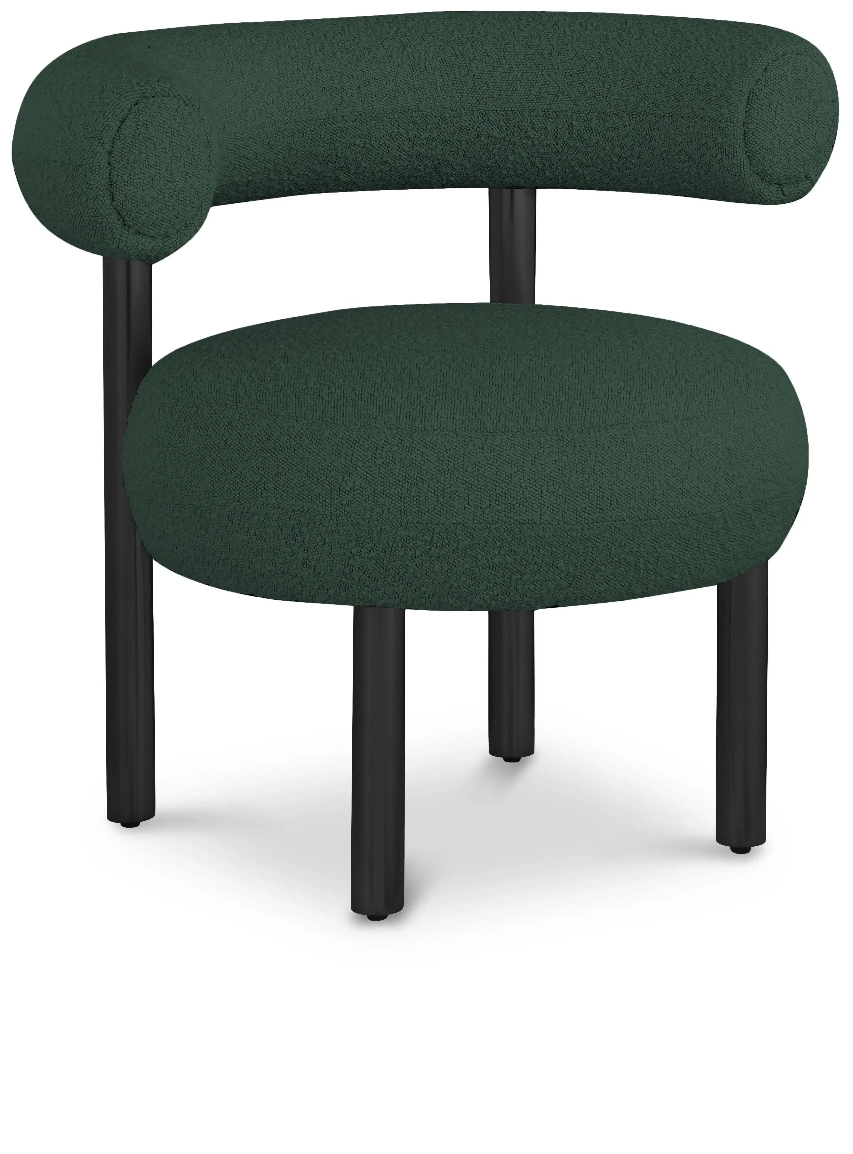 Bordeaux - Boucle Fabric Accent Chair With Black Legs - Best Buy Furniture
