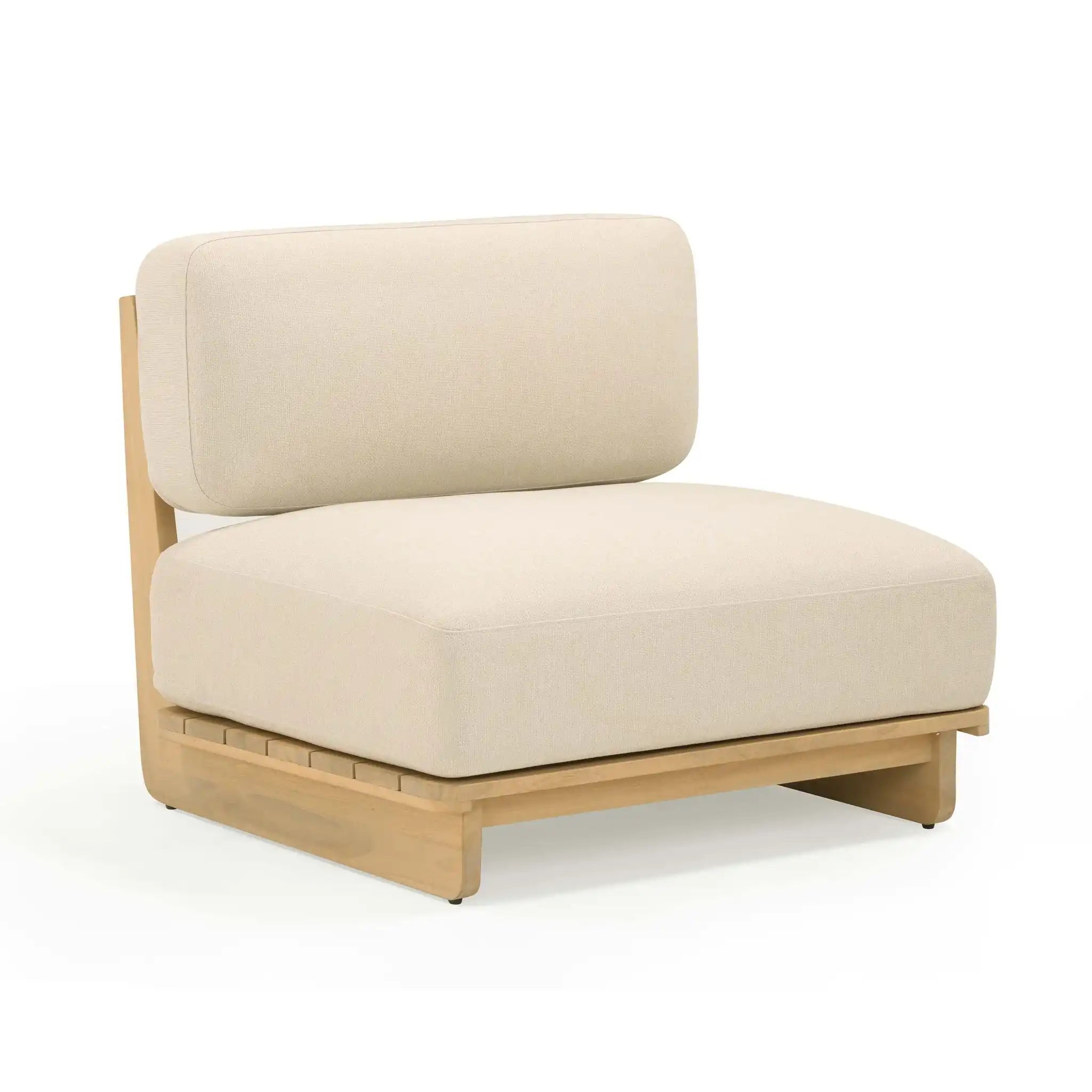 Reavan - Outdoor Lounge Chair - Cream - Best Buy Furniture