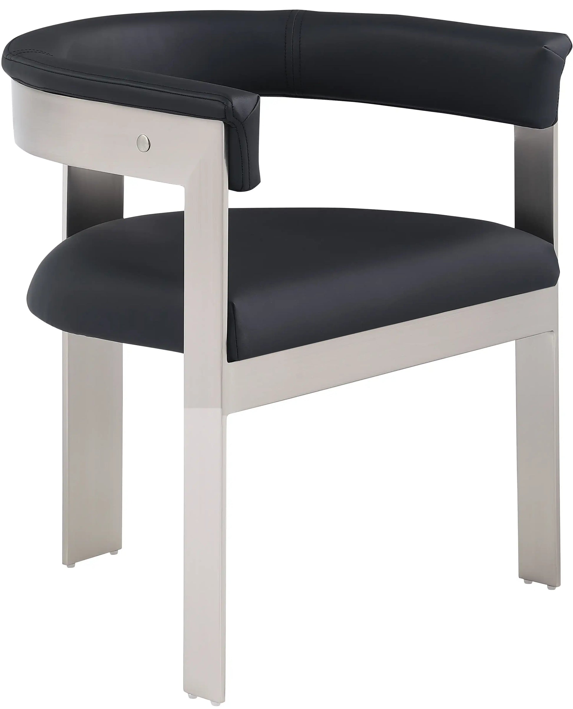 Romeo - Faux Leather Dining Chair With Silver Base (Set of 2) - Best Buy Furniture