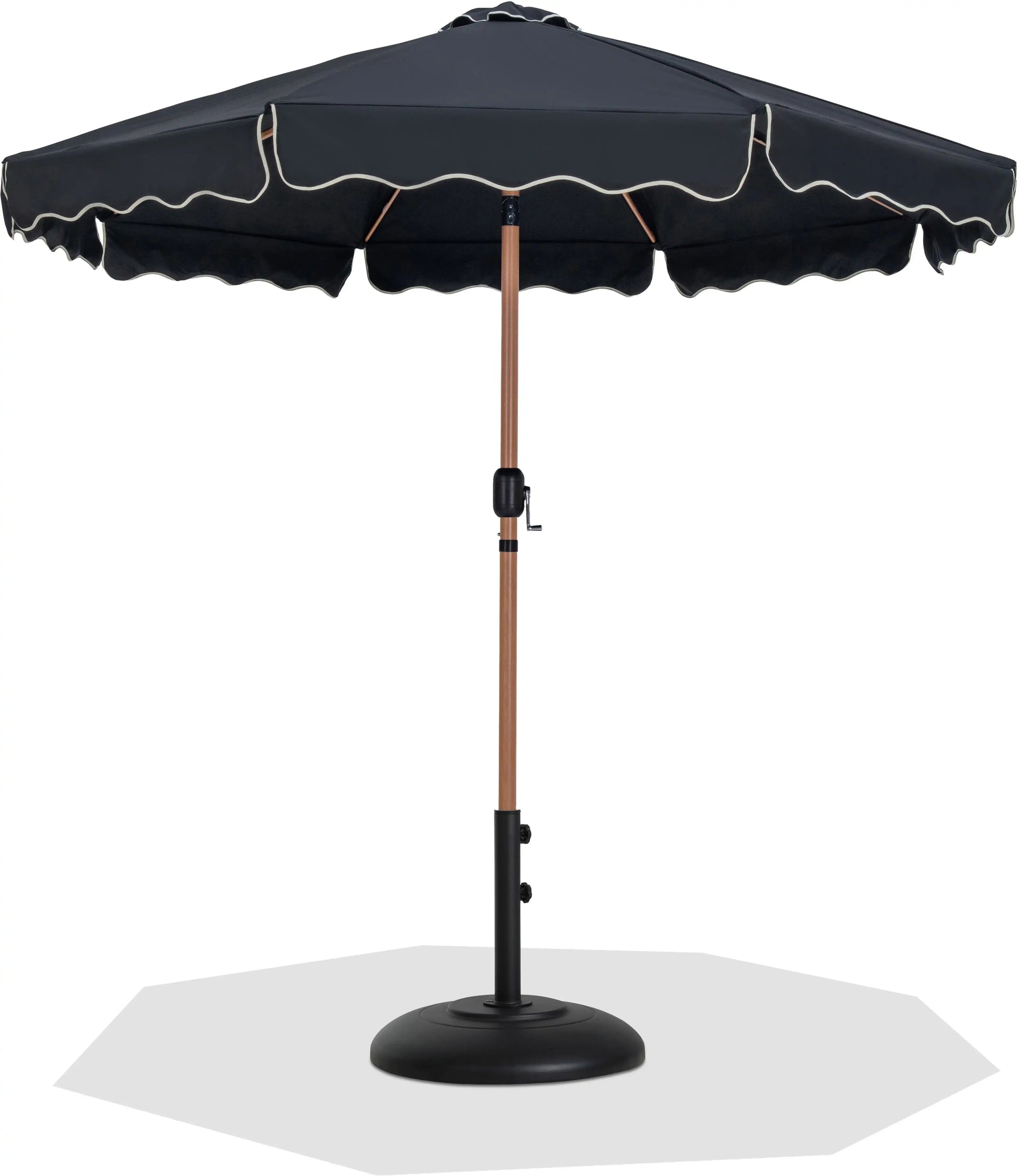 Amalfi - Patio Umbrella - Black Base / Light Brown Pole - Best Buy Furniture