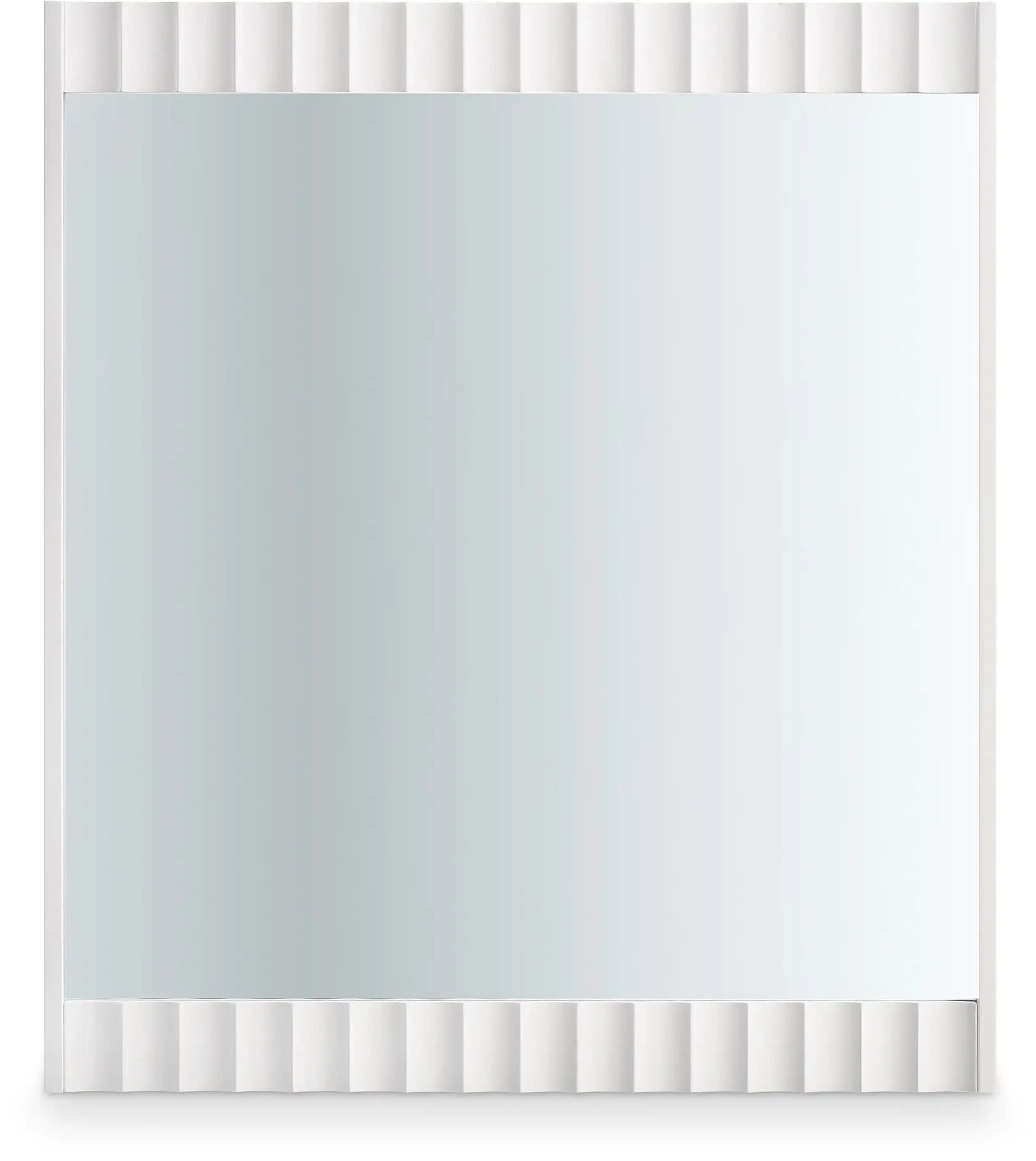 Modernist - Mirror With Stainless Steel Base - White - Best Buy Furniture