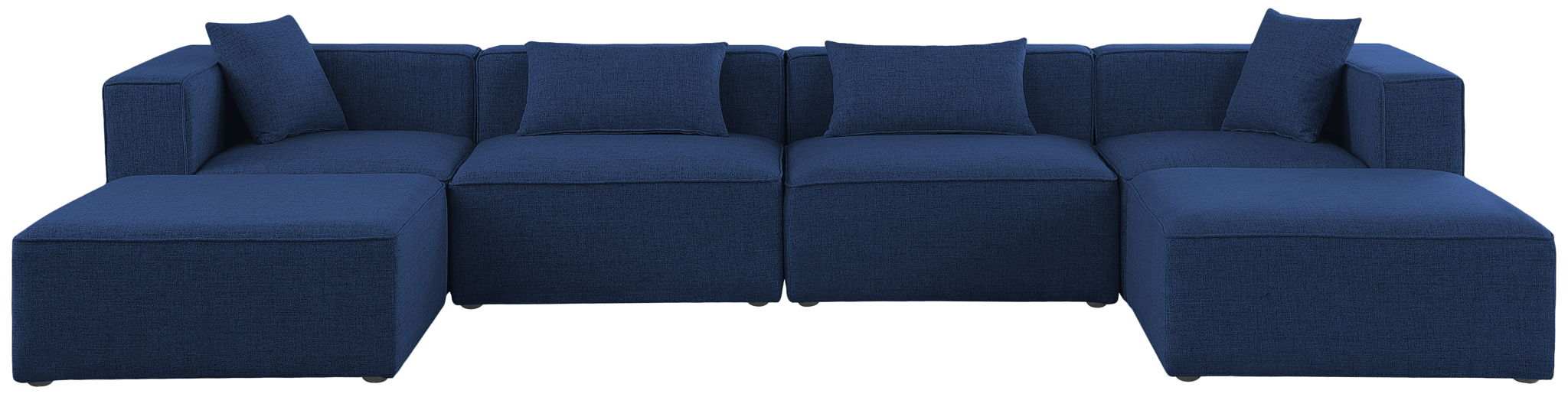 Cube - Linen 6 Piece Modular Double Chaise Sectional