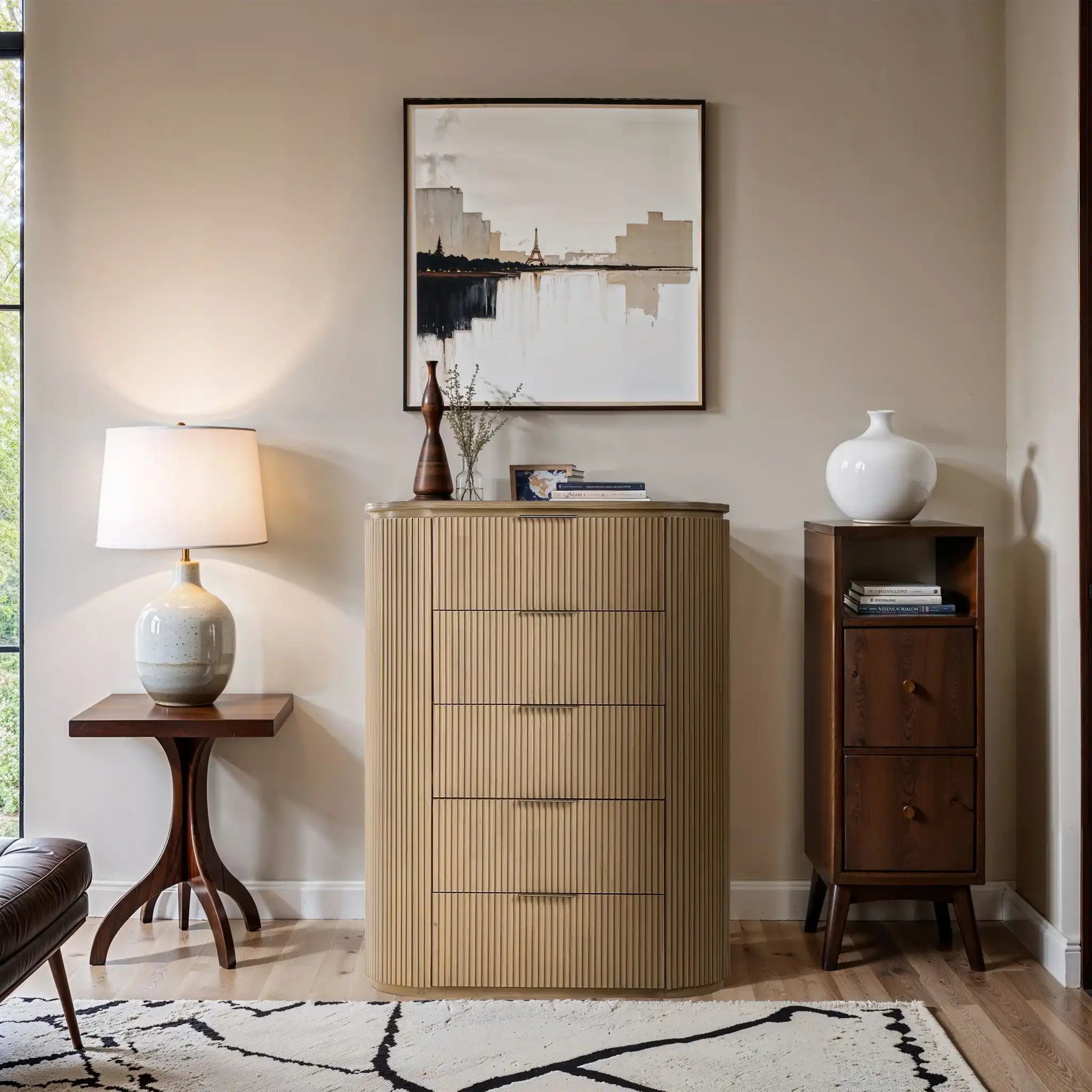 Astrid - Solid Wood And Oak Veneer Chest