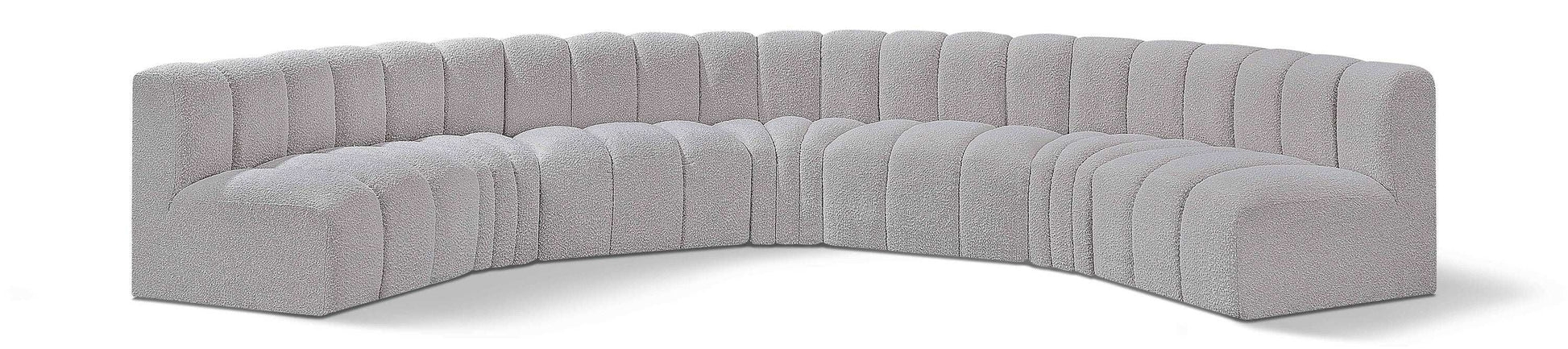 Arc - Boucle Fabric 7 Piece U-Shaped Modular Sofa - Best Buy Furniture