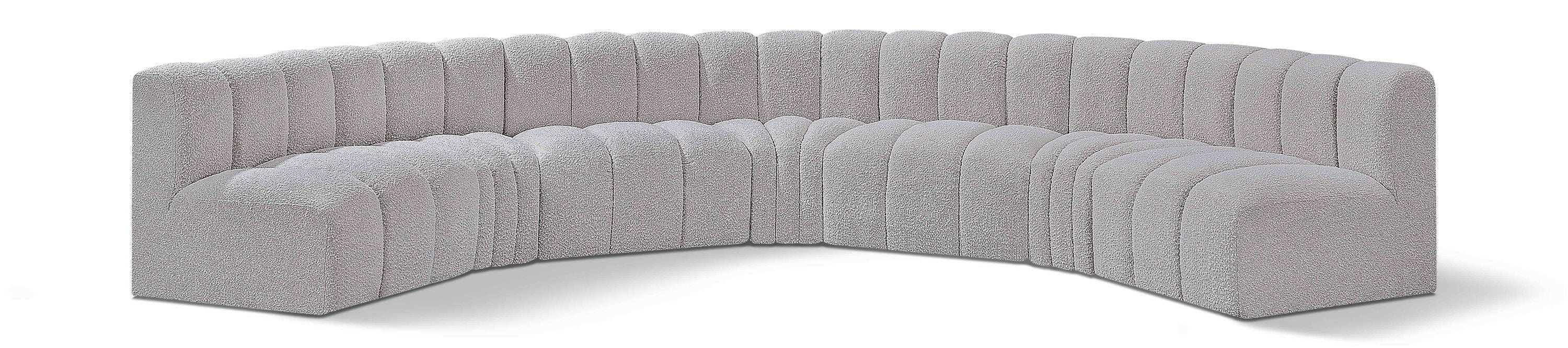 Arc - Boucle Fabric 7 Piece U-Shaped Modular Sofa - Best Buy Furniture