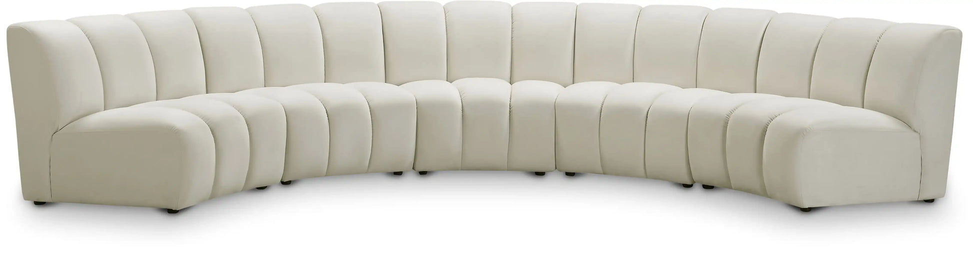 Infinity - 5 Piece Velvet Modular Sectional - Best Buy Furniture